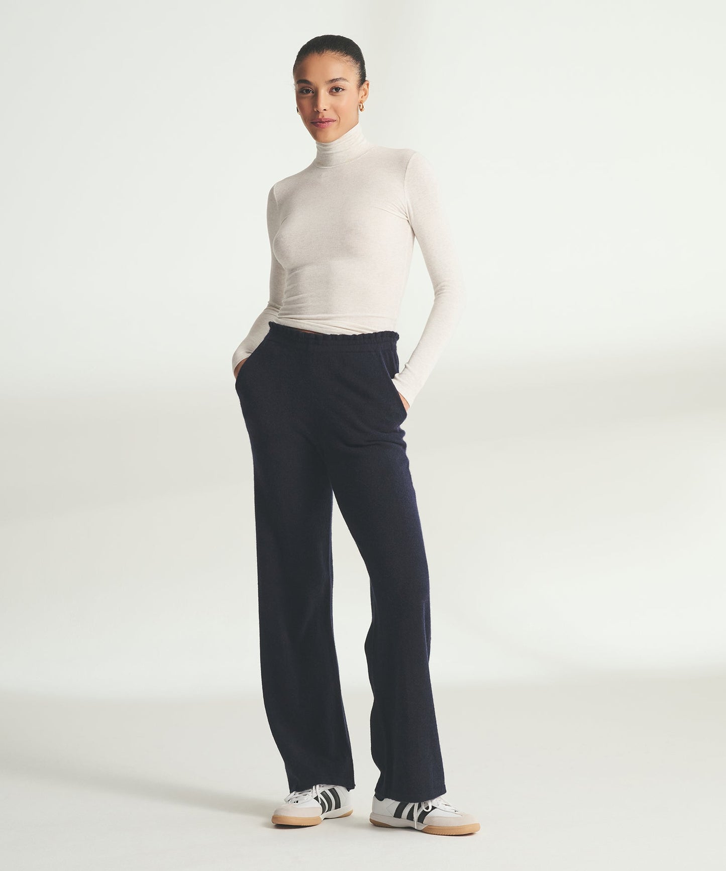 Signature Cashmere Paperbag Wide Leg Pants