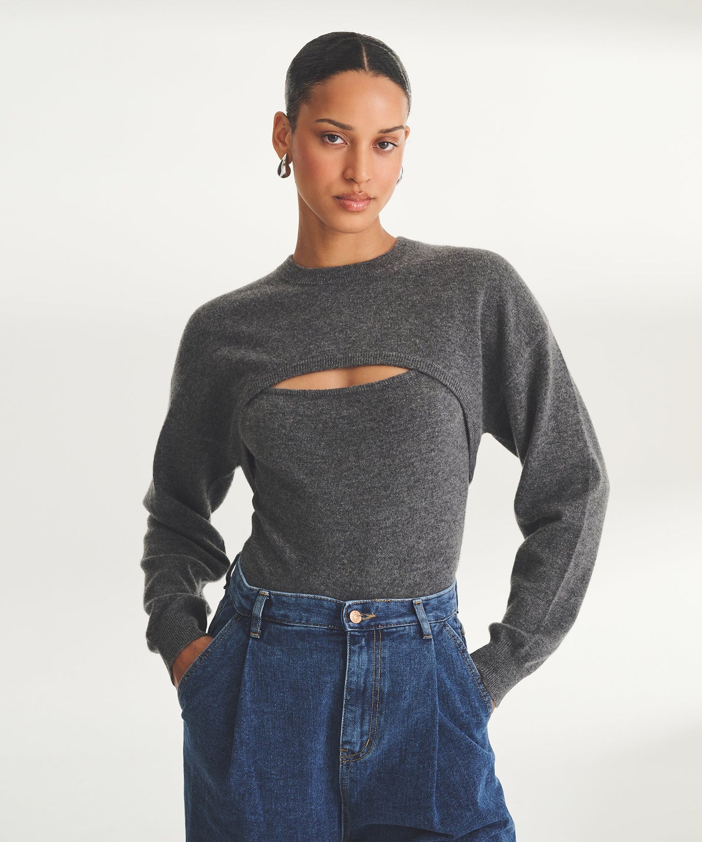 Signature Cashmere Convertible Crewneck