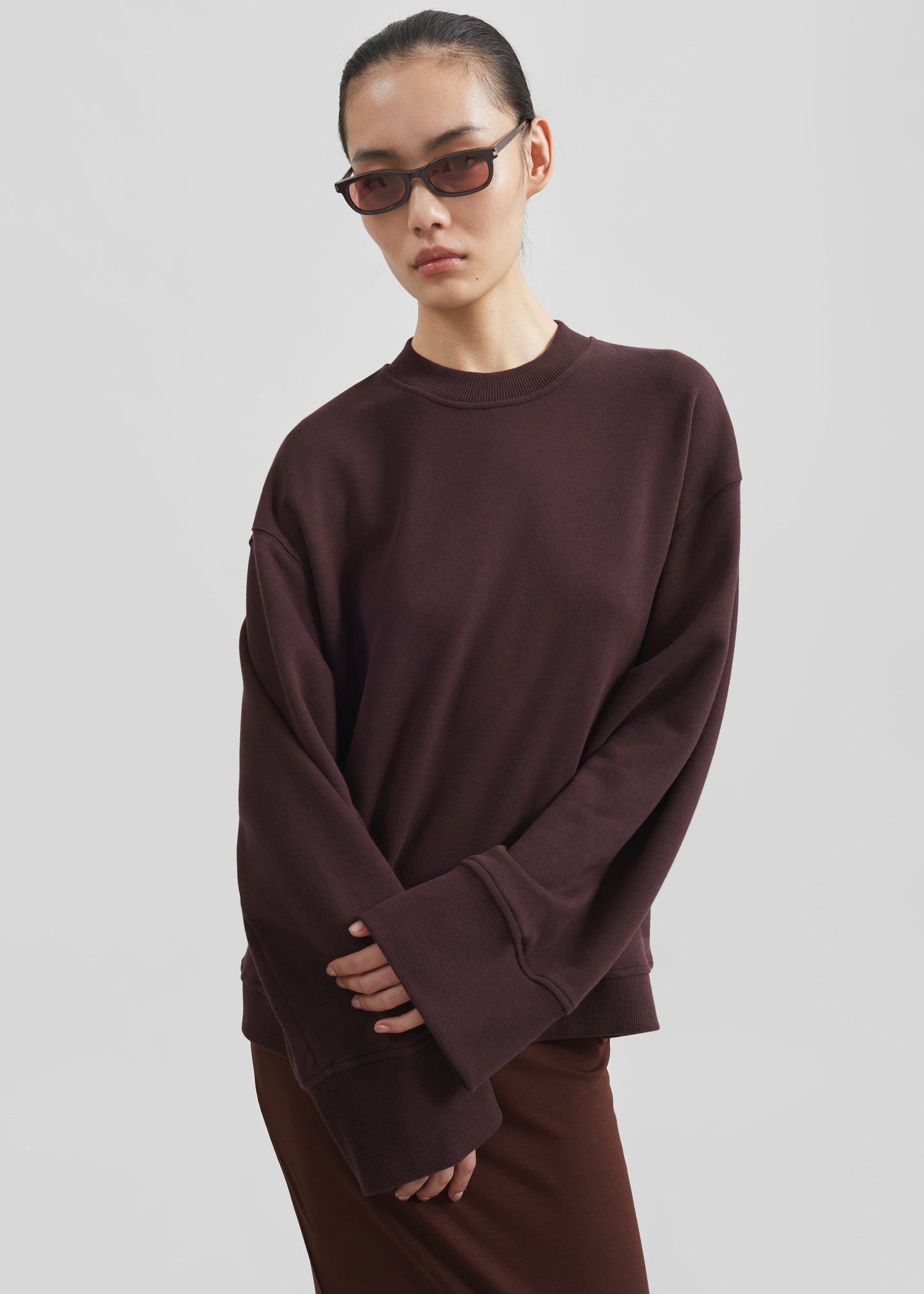 Talia Sweatshirt - Dark Plum