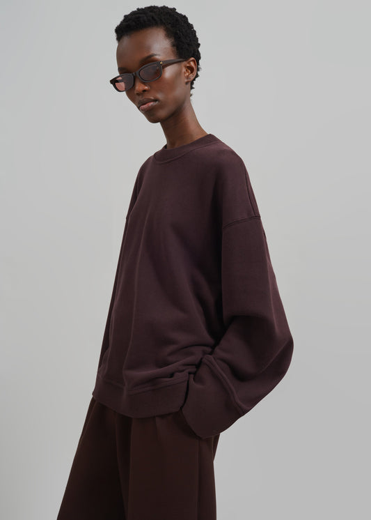 Talia Sweatshirt - Dark Plum