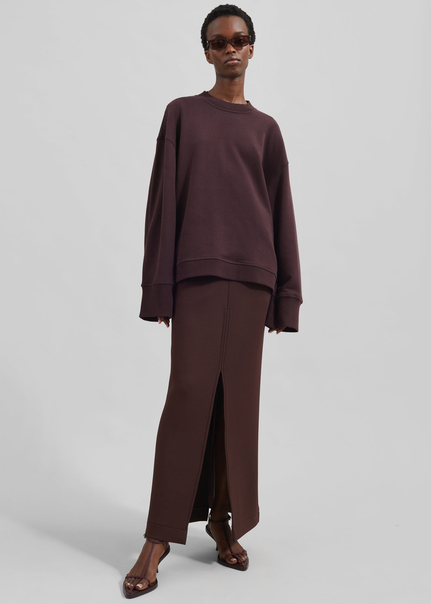 Talia Sweatshirt - Dark Plum