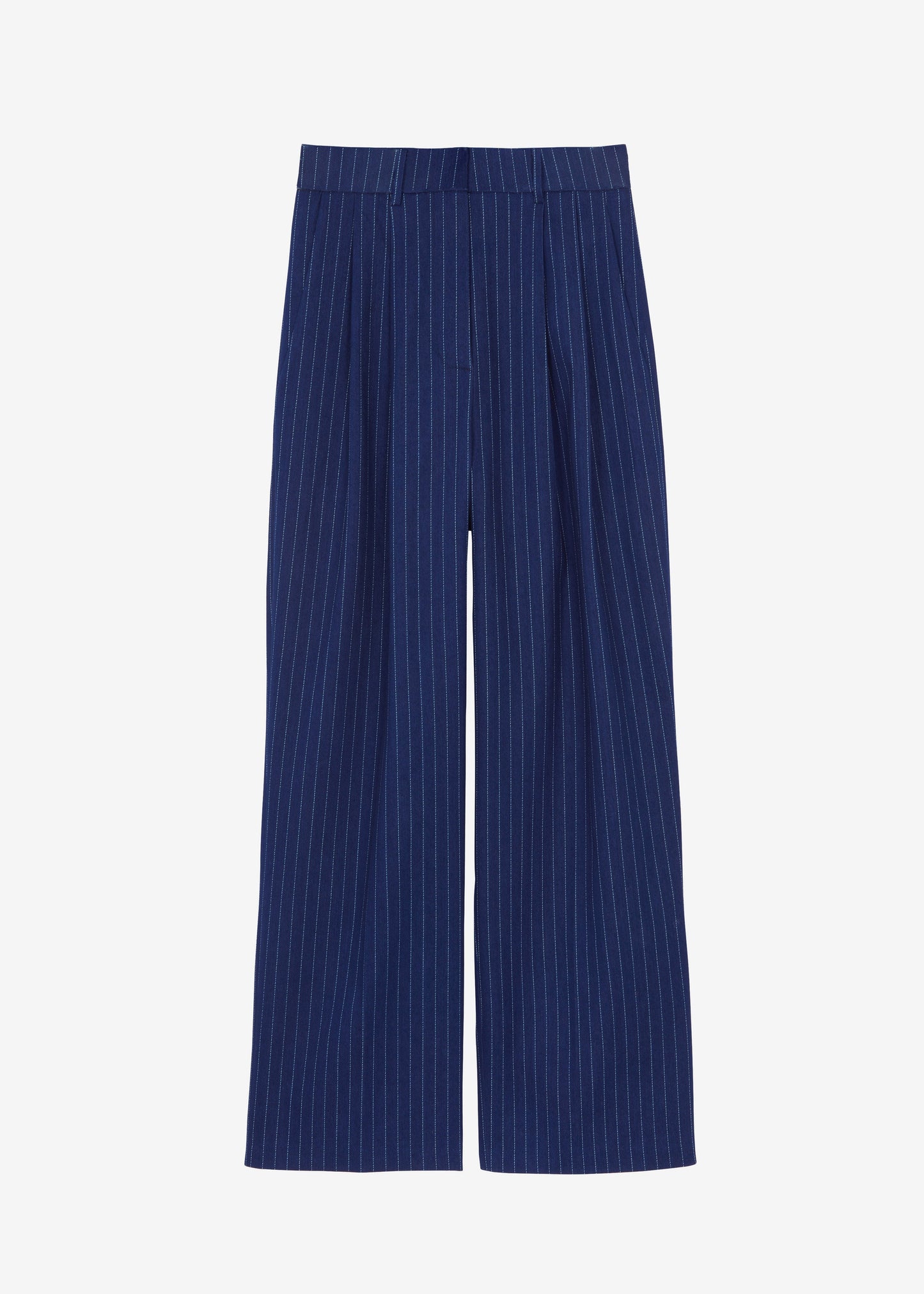 Tansy Denim Pants - Navy Pinstripe