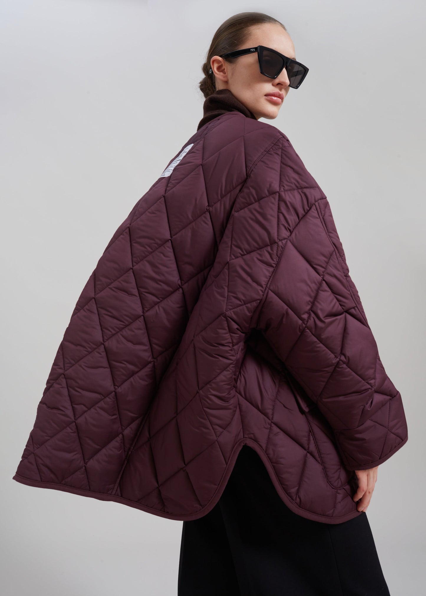 Teddy Quilted Jacket - Burgundy