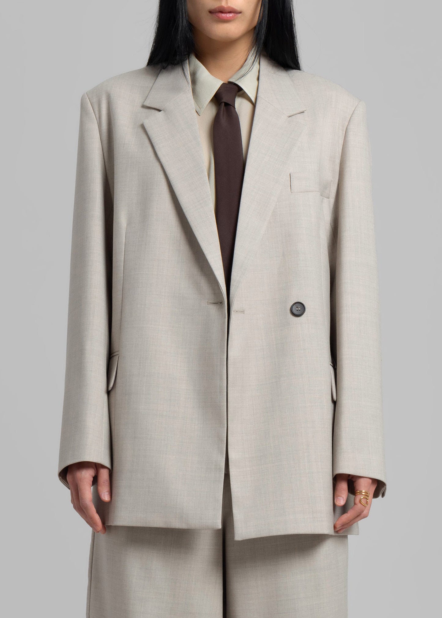 Tessa Wool Blazer - Beige