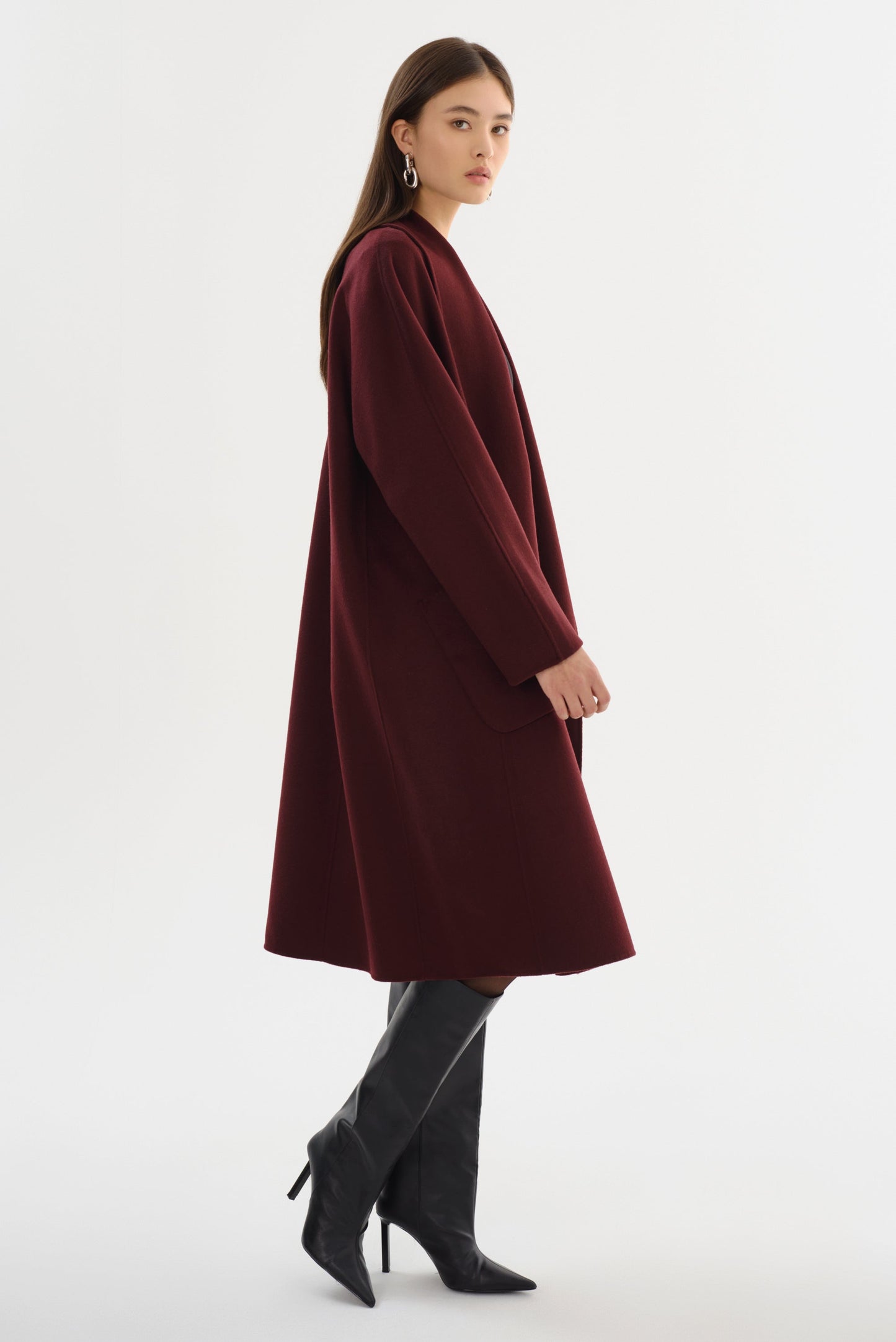 THARA | Shawl Collar Wool Coat