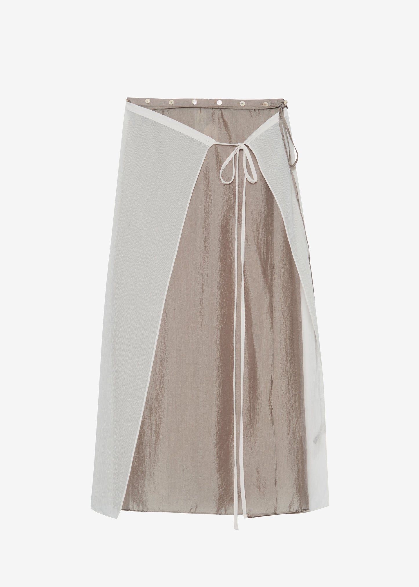 Tia Sheer Layered Skirt - Beige