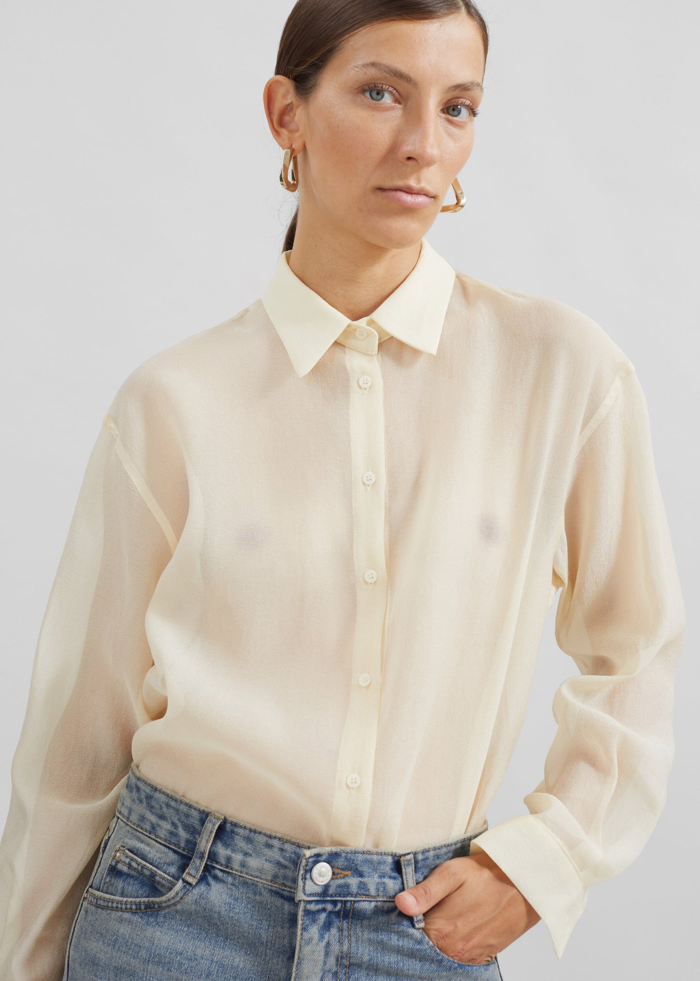 Toledo Sheer Shirt - Beige