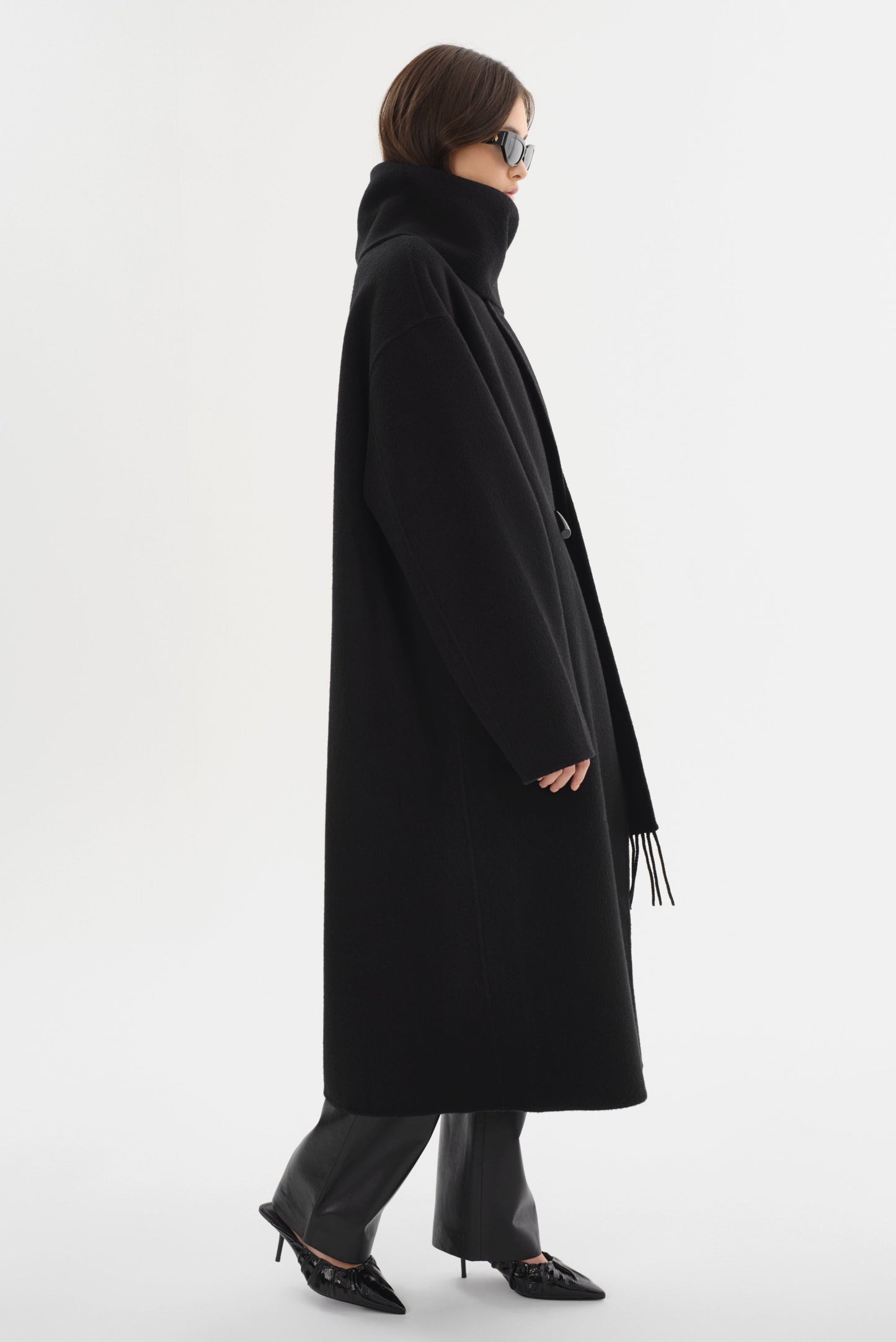 TWILA | Wool Scarf Coat