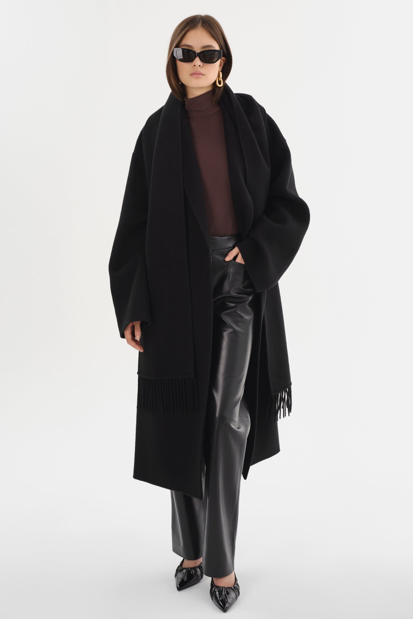 TWILA | Wool Scarf Coat