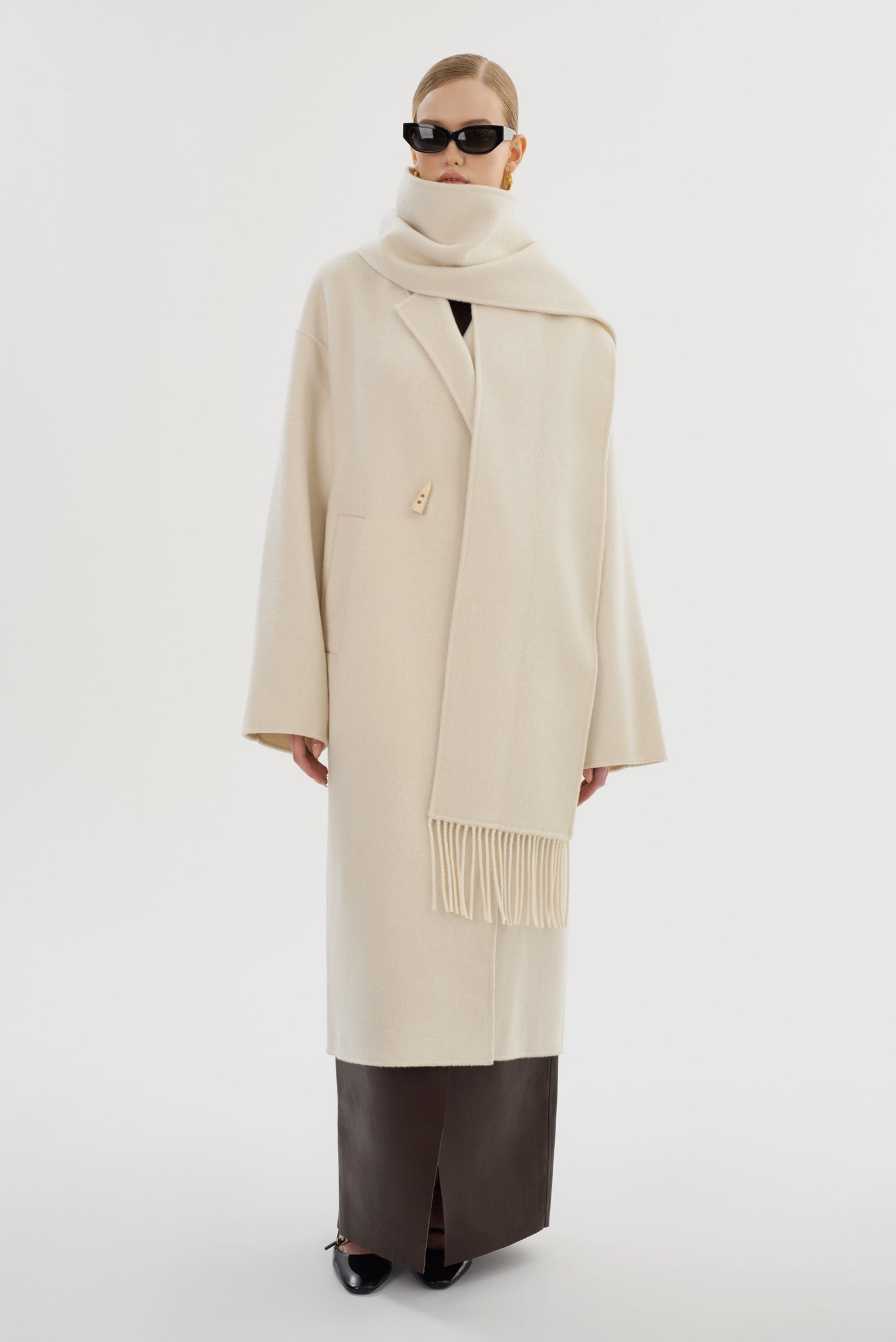 TWILA | Wool Scarf Coat