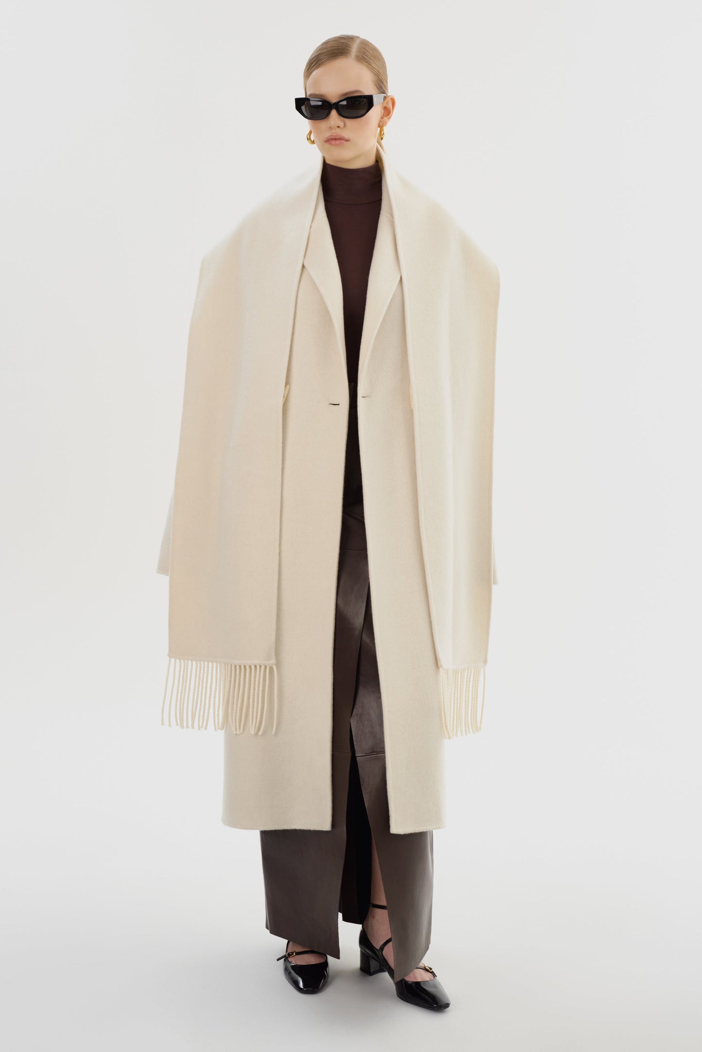 TWILA | Wool Scarf Coat