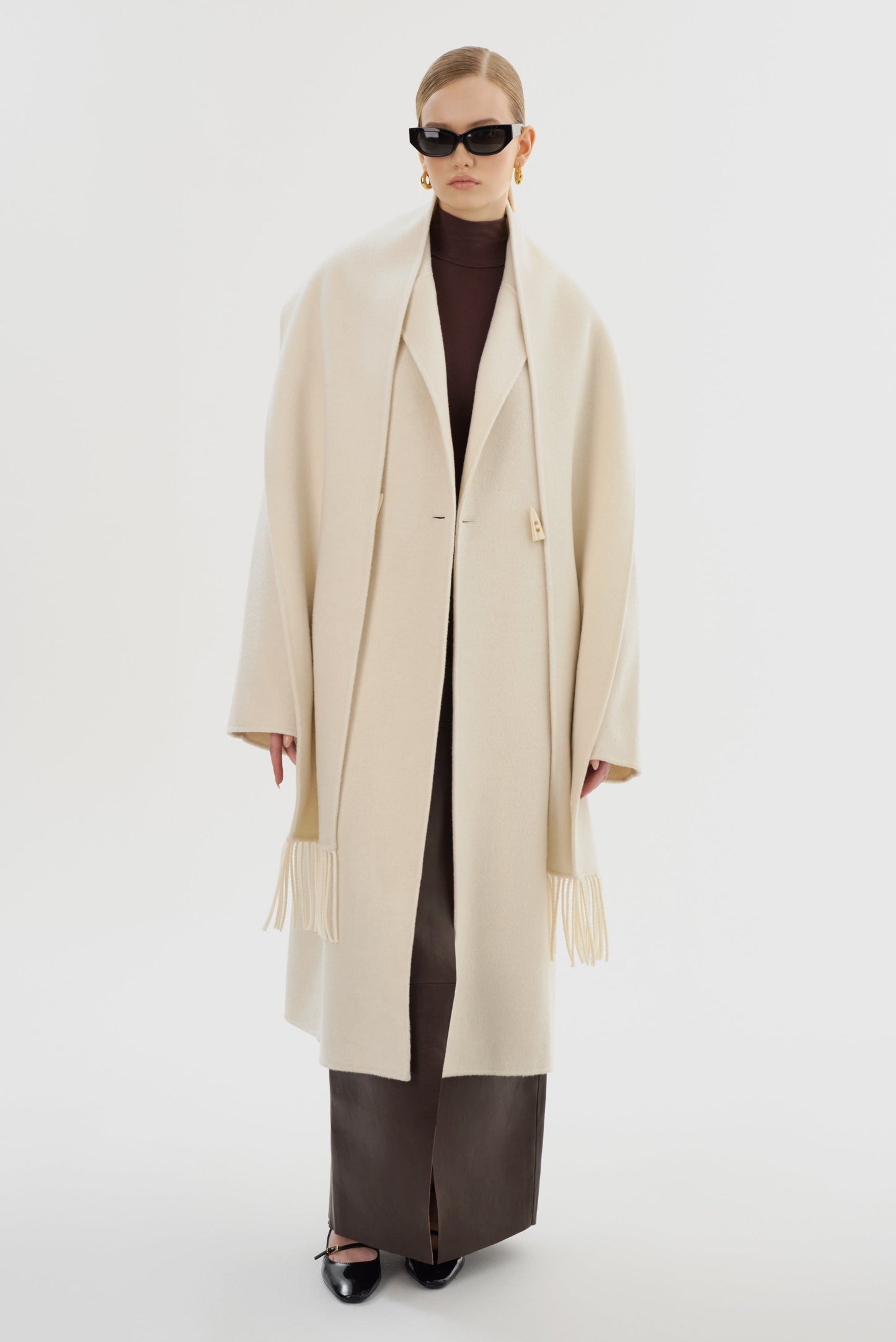 TWILA | Wool Scarf Coat