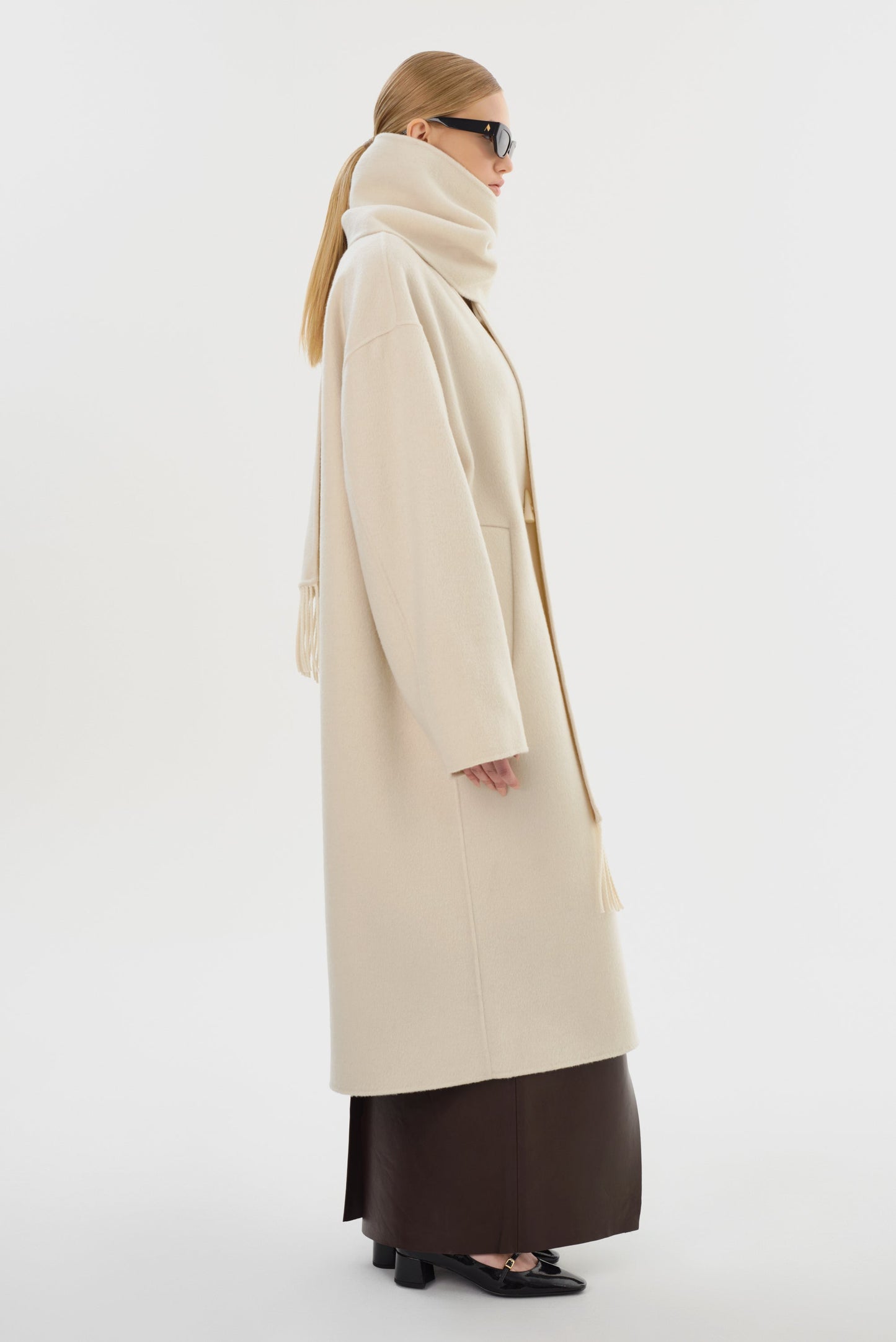 TWILA | Wool Scarf Coat