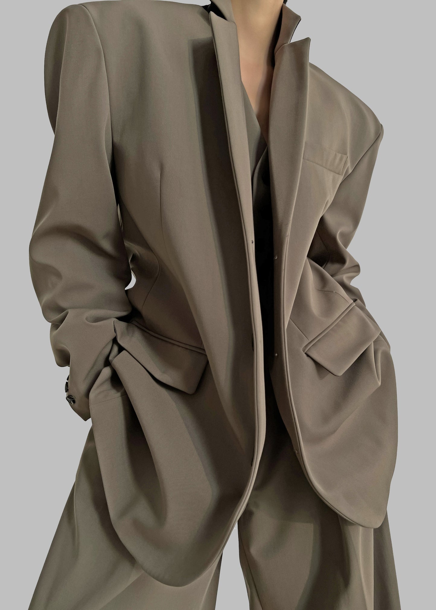 Tansy Oversized Blazer - Olive