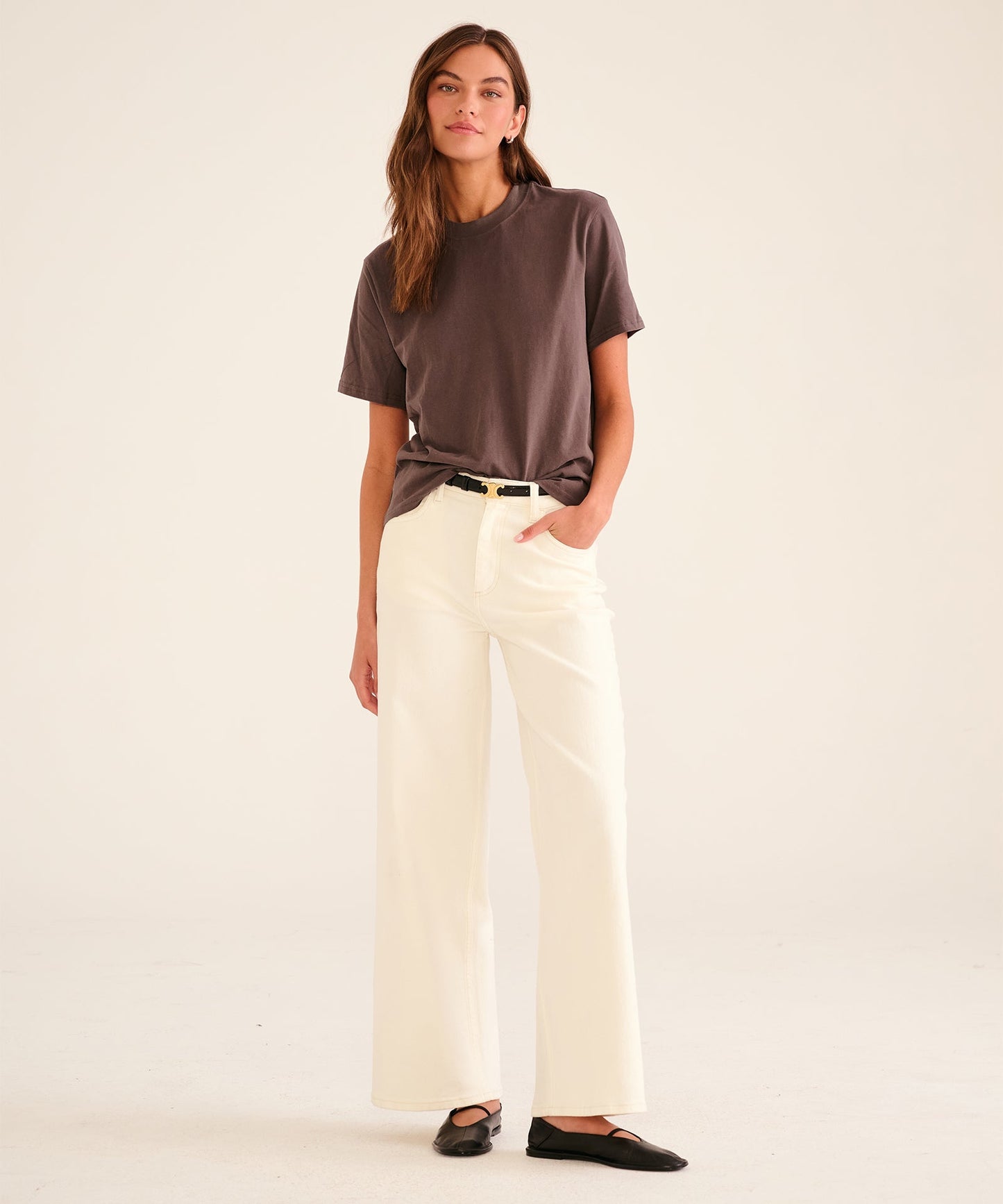 Soft Denim Wide Leg Pant