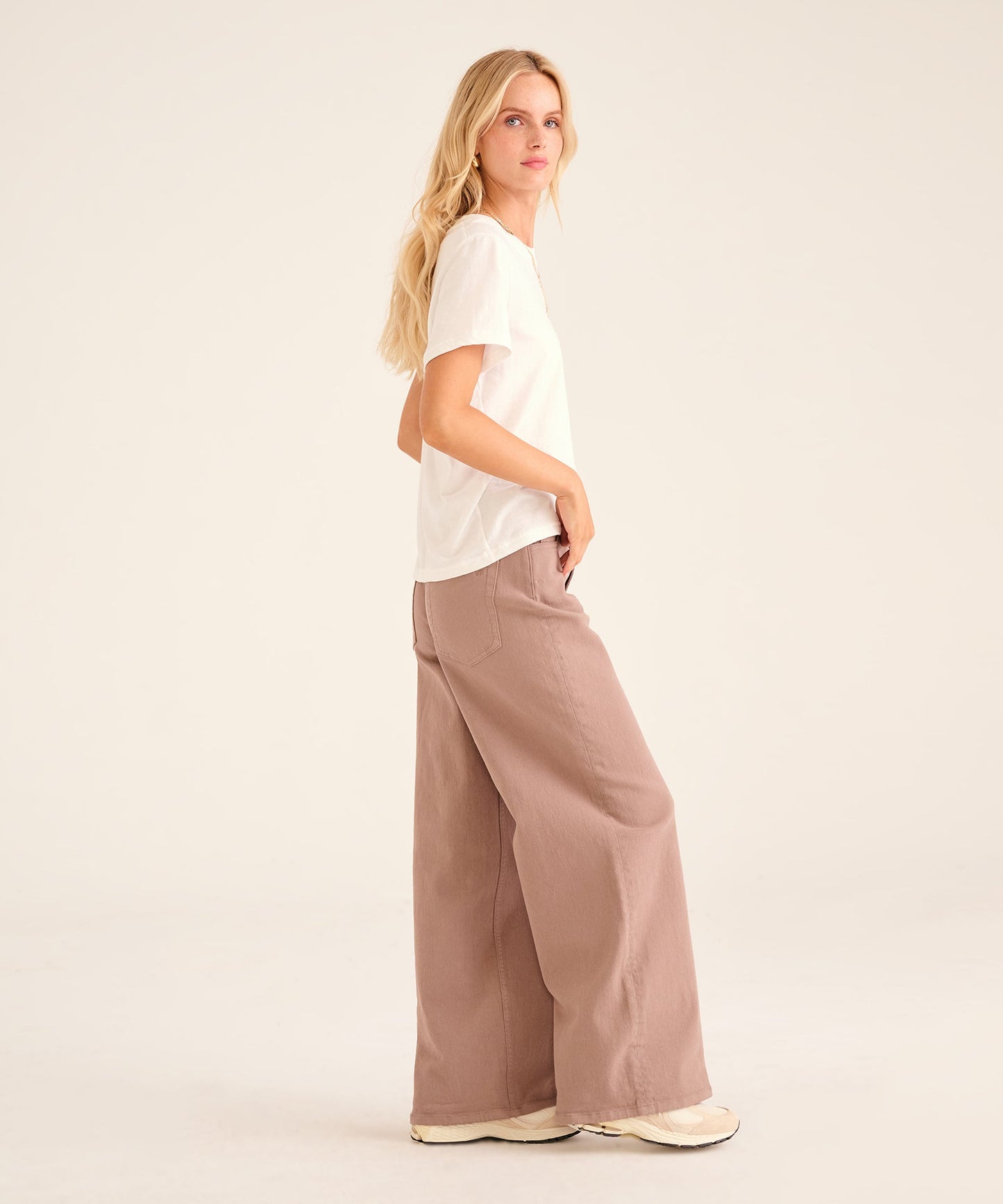 Soft Denim Wide Leg Pant