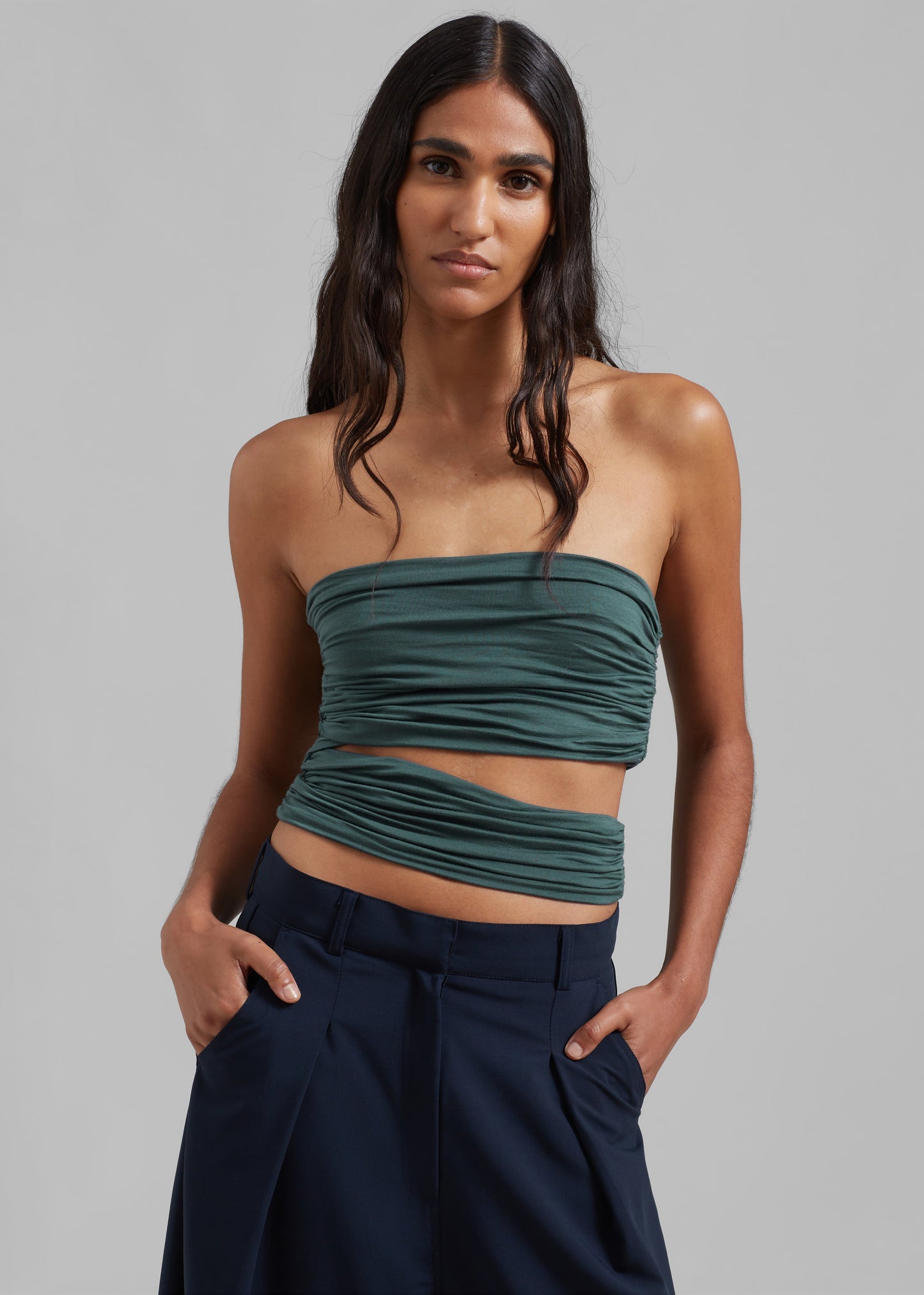 Elena Tube Top - Deep Teal