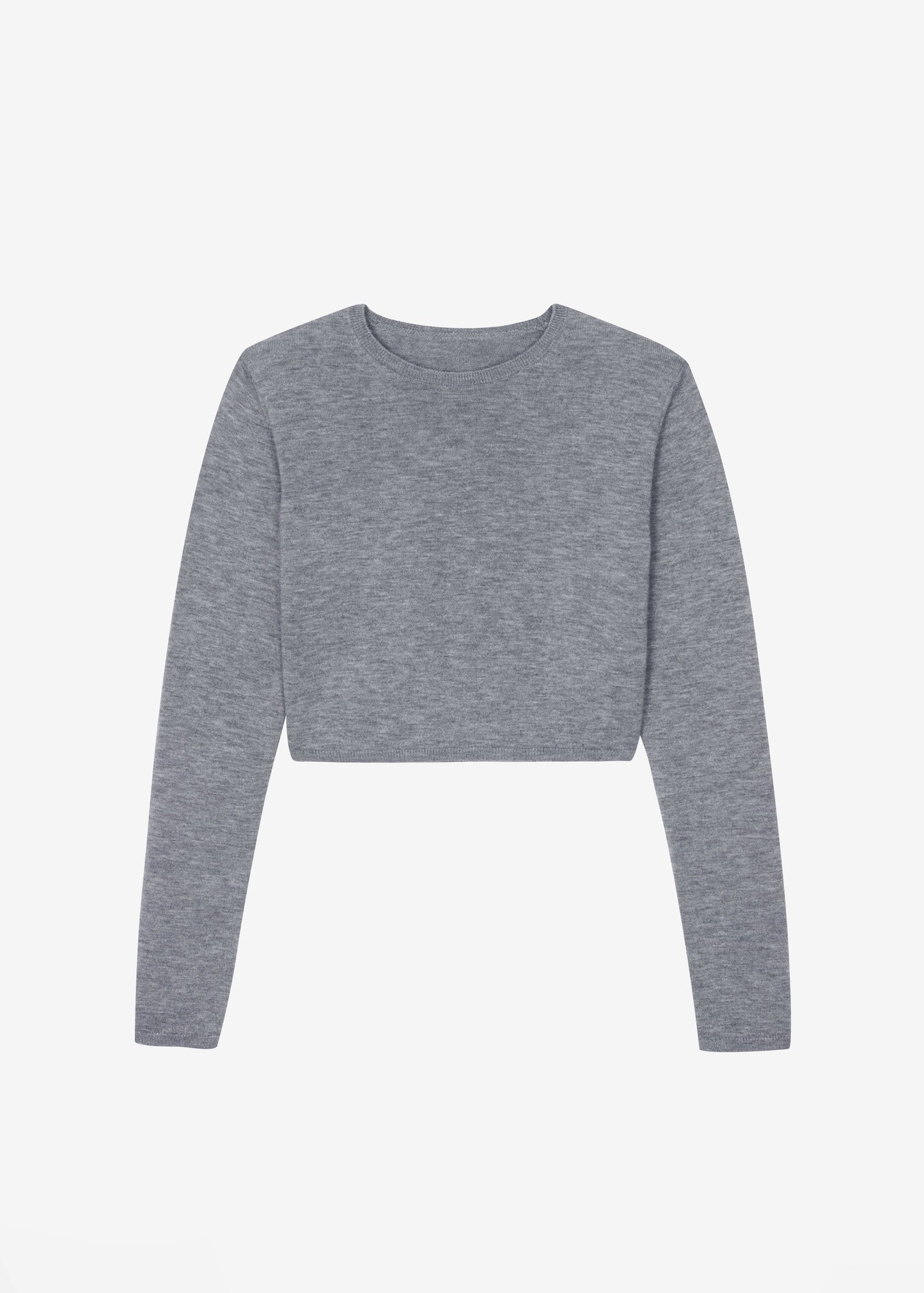 Veer Zip Cropped Sweater - Grey