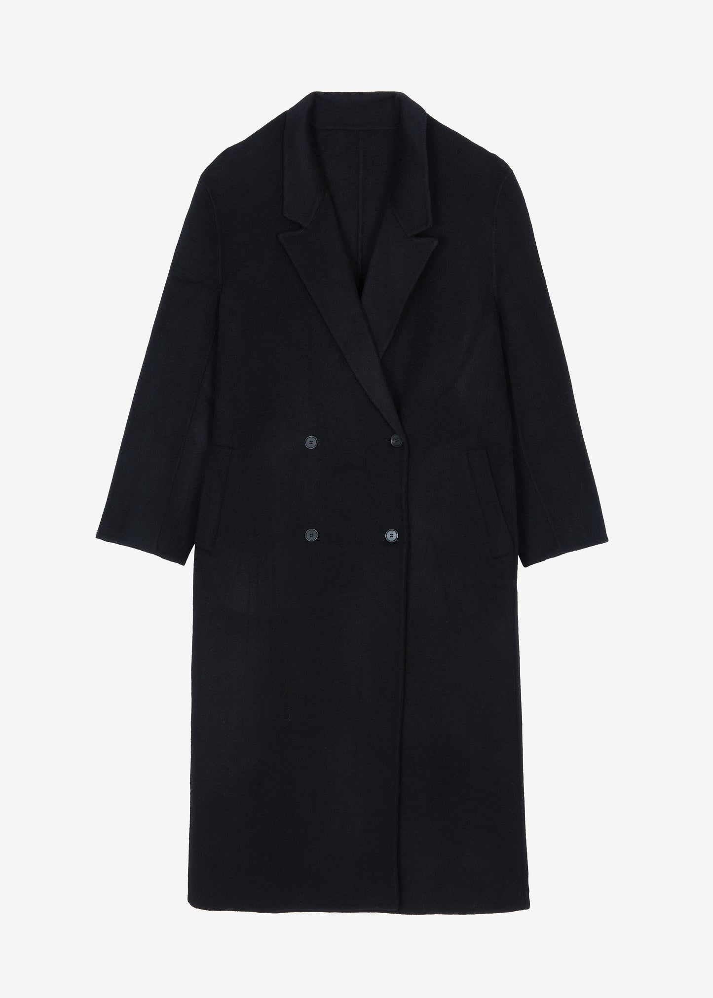 Veonce Oversized Wool Coat - Black