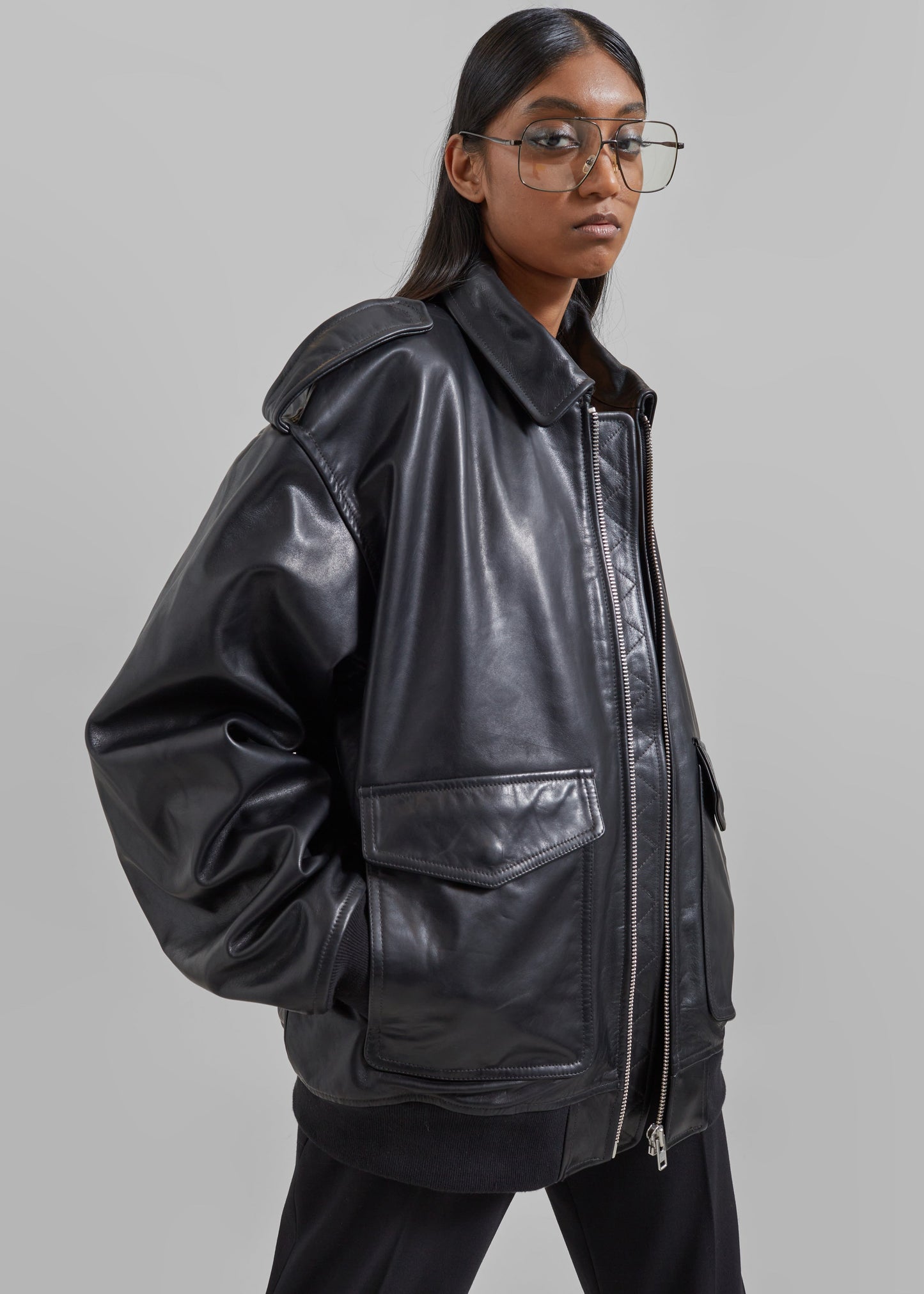 Viper Leather Jacket - Black