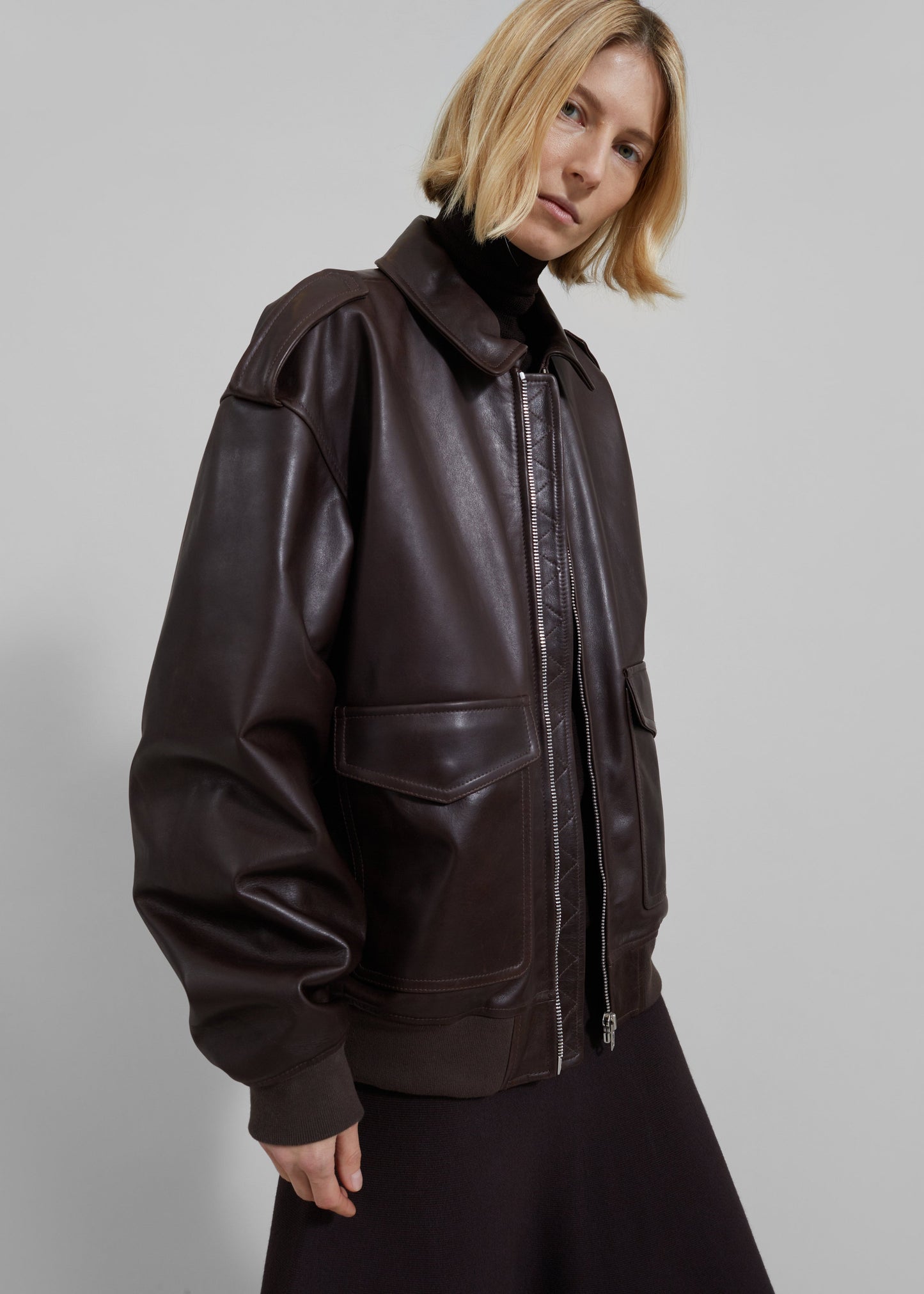 Viper Leather Jacket - Dark Plum