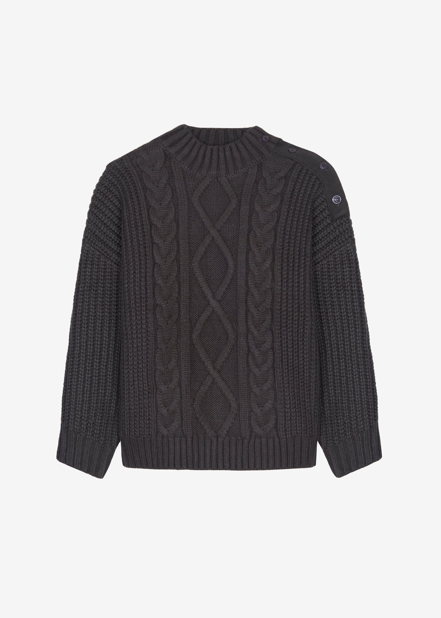 Wallonia Braided Sweater - Charcoal