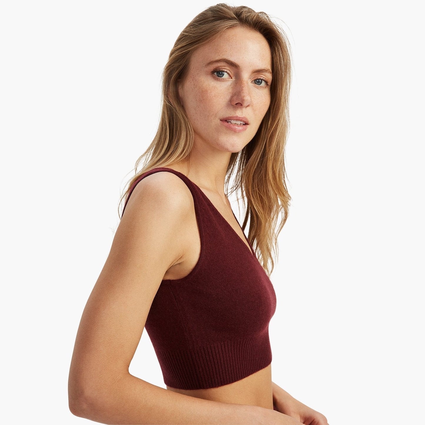 Signature Cashmere Longline Bra Tops