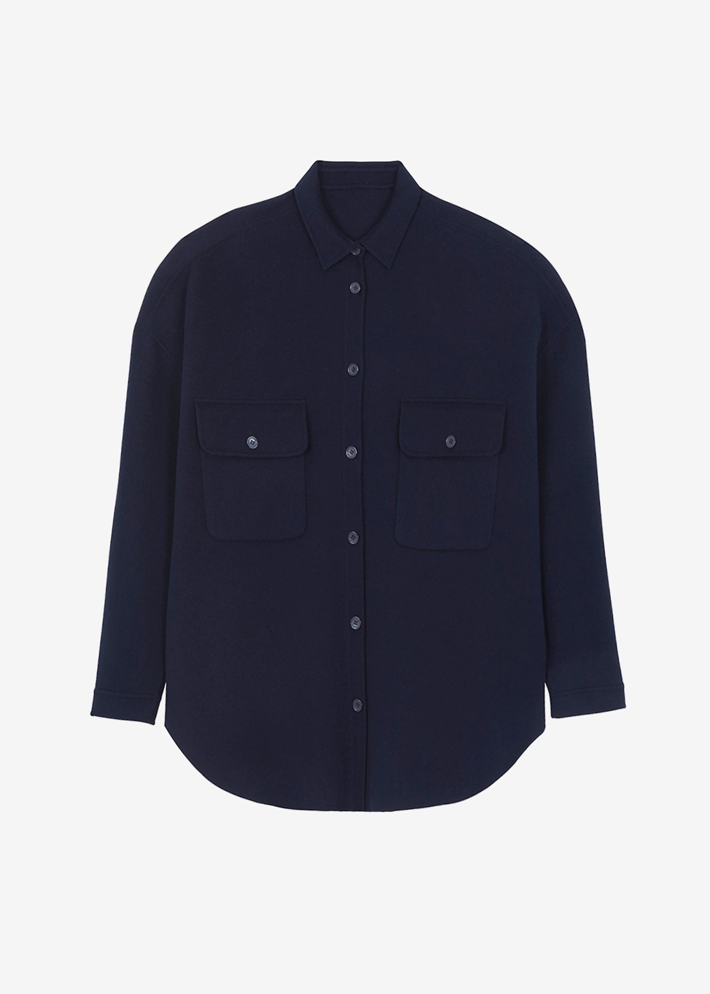 Dallas Wool Overshirt - Navy