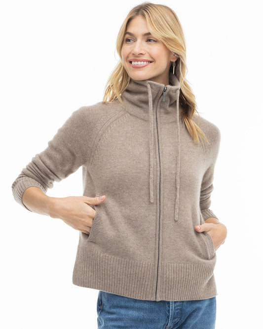 Cashmere Drawstring Cardigan