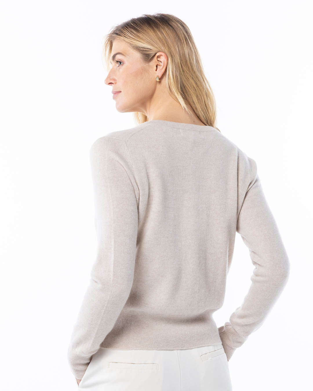 Cashmere Crewneck Cardigan