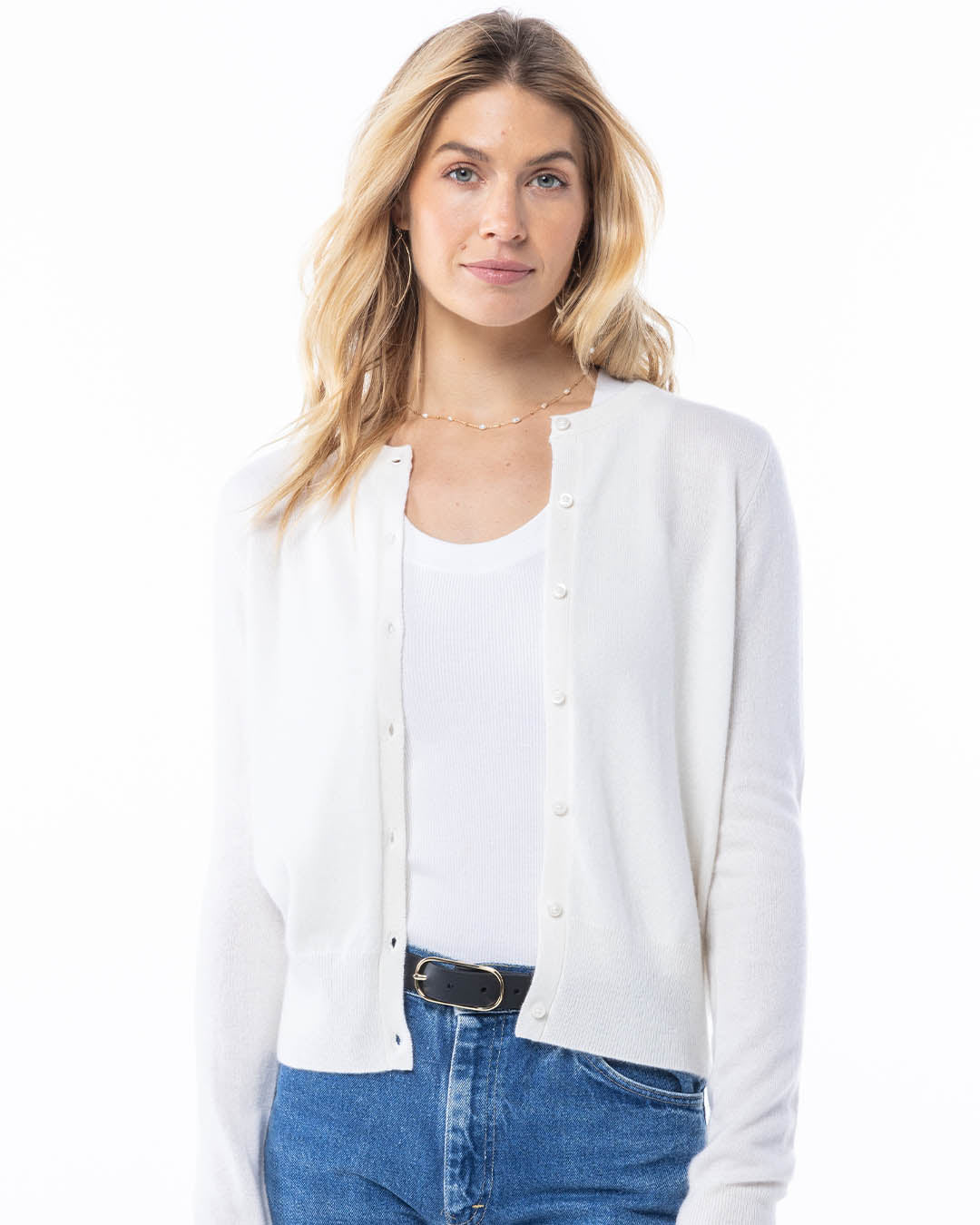 Cashmere Crewneck Cardigan