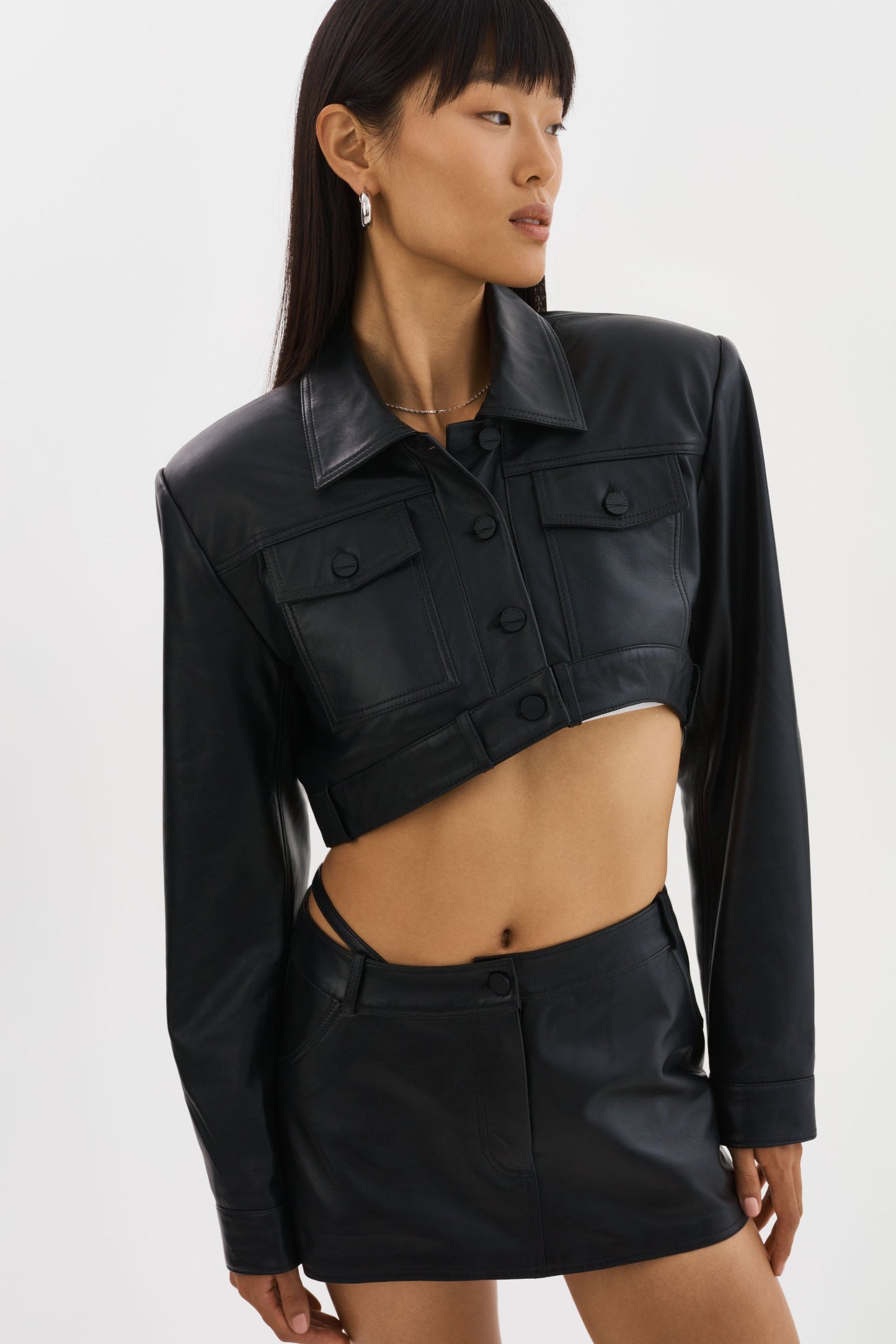 XANDY | Cropped Leather Jacket