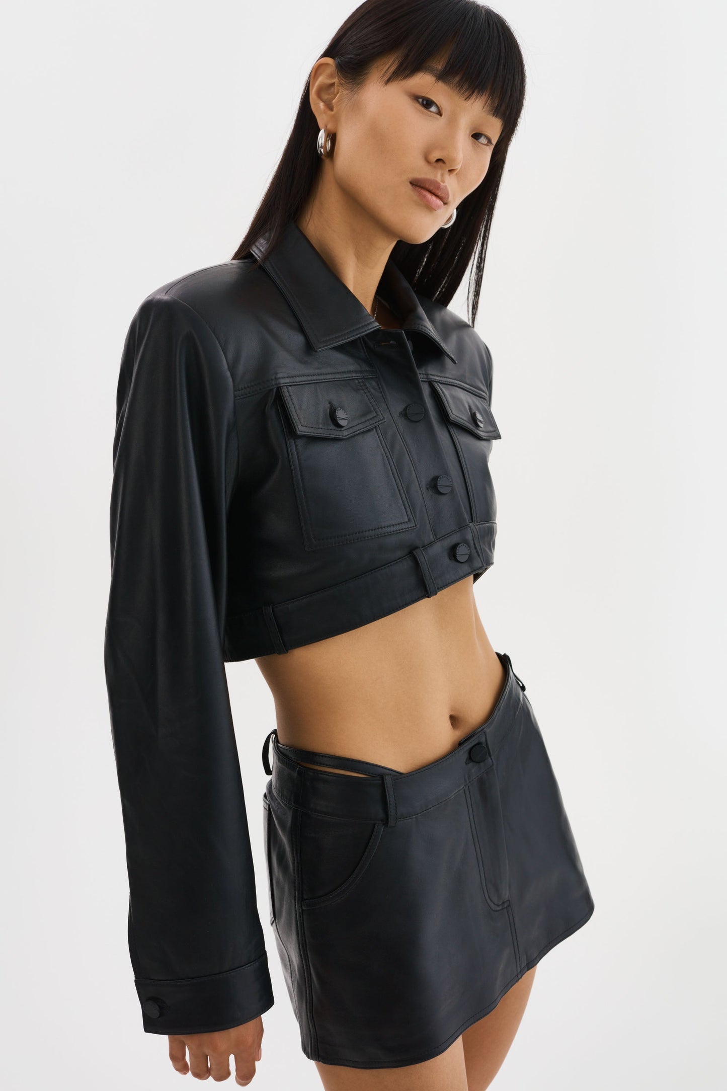 XANDY | Cropped Leather Jacket