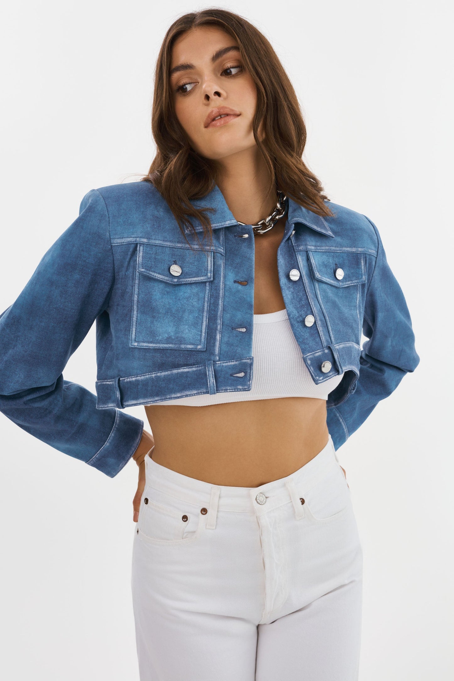 XANDY | Cropped Leather Jacket