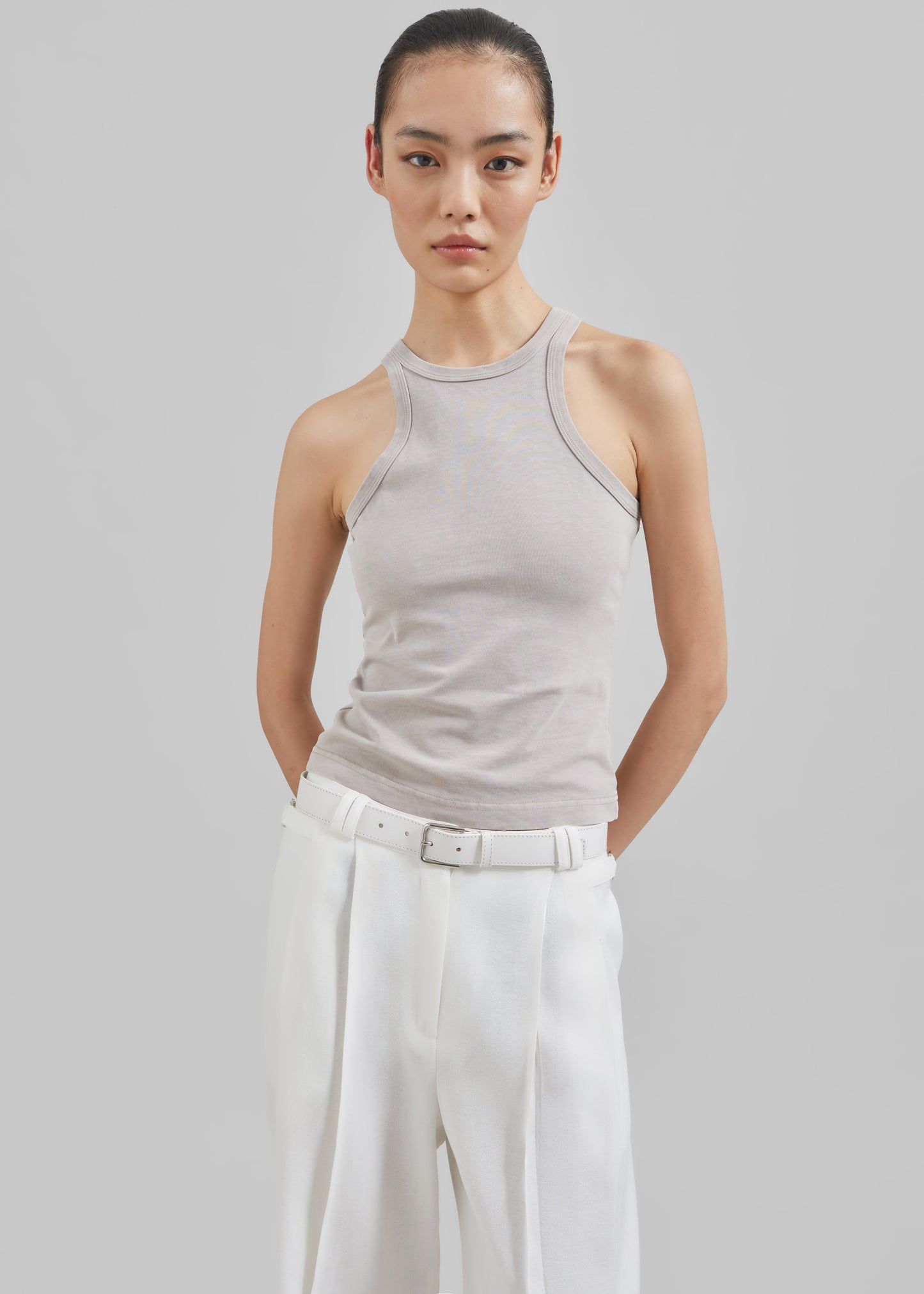 Xia Side Belt Trousers - White