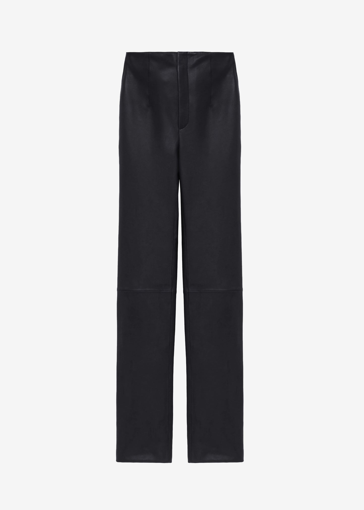 Ziggy Long Leather Pants - Black