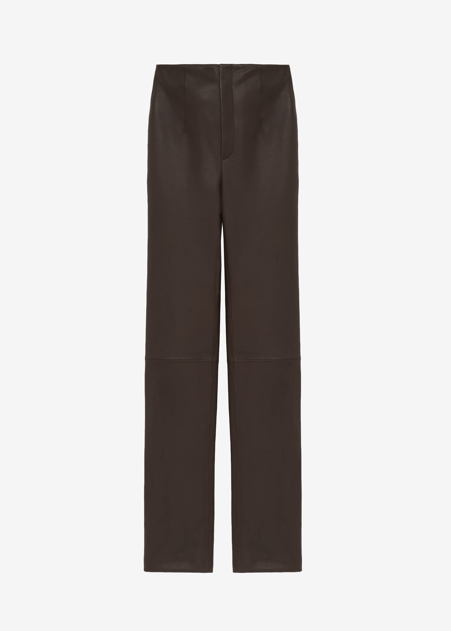 Ziggy Long Leather Pants - Brown