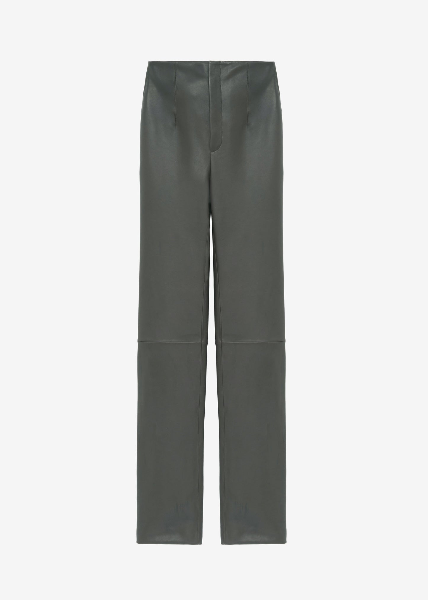 Ziggy Long Leather Pants - Light Khaki