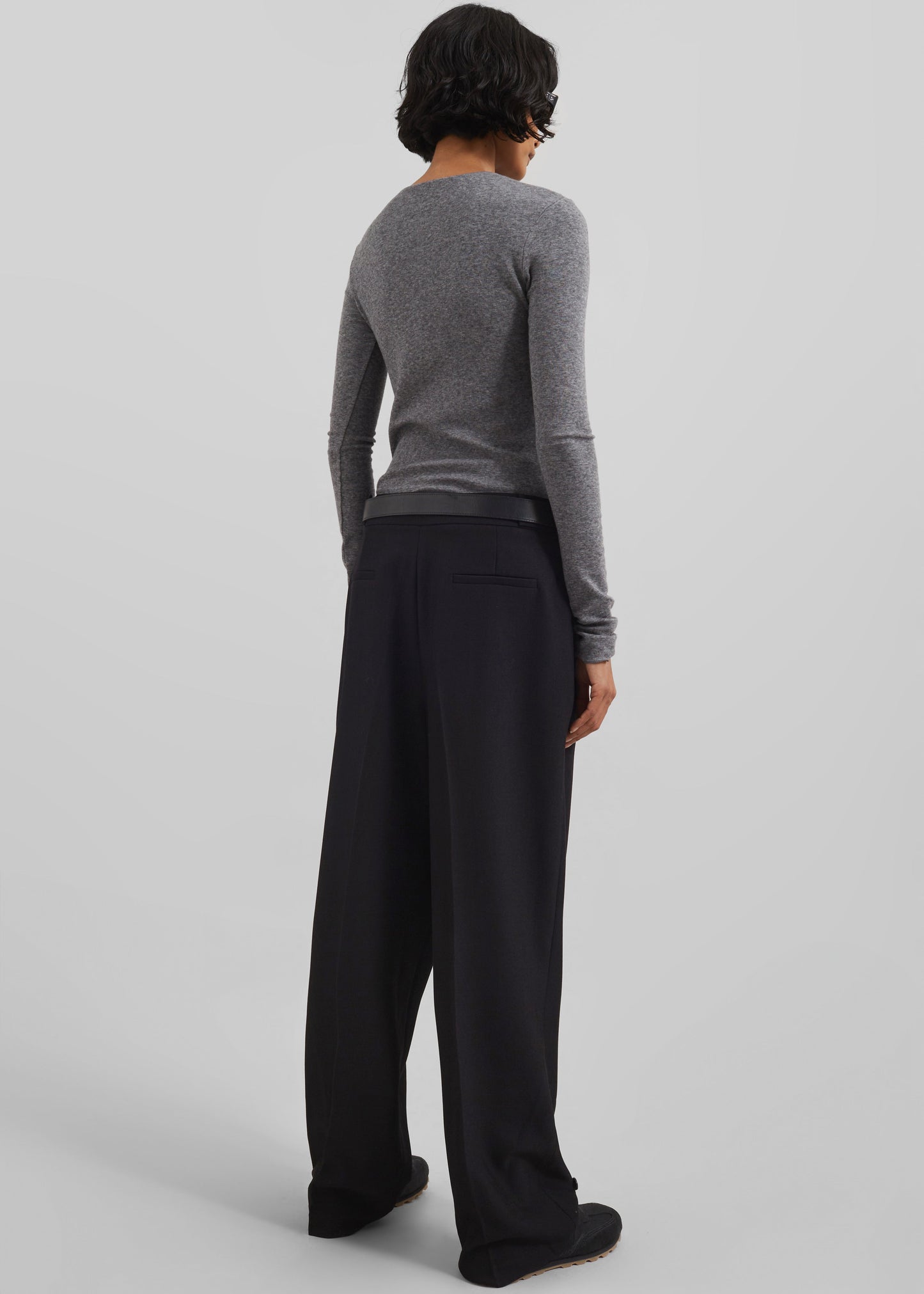 Dina Pleated Trousers - Black