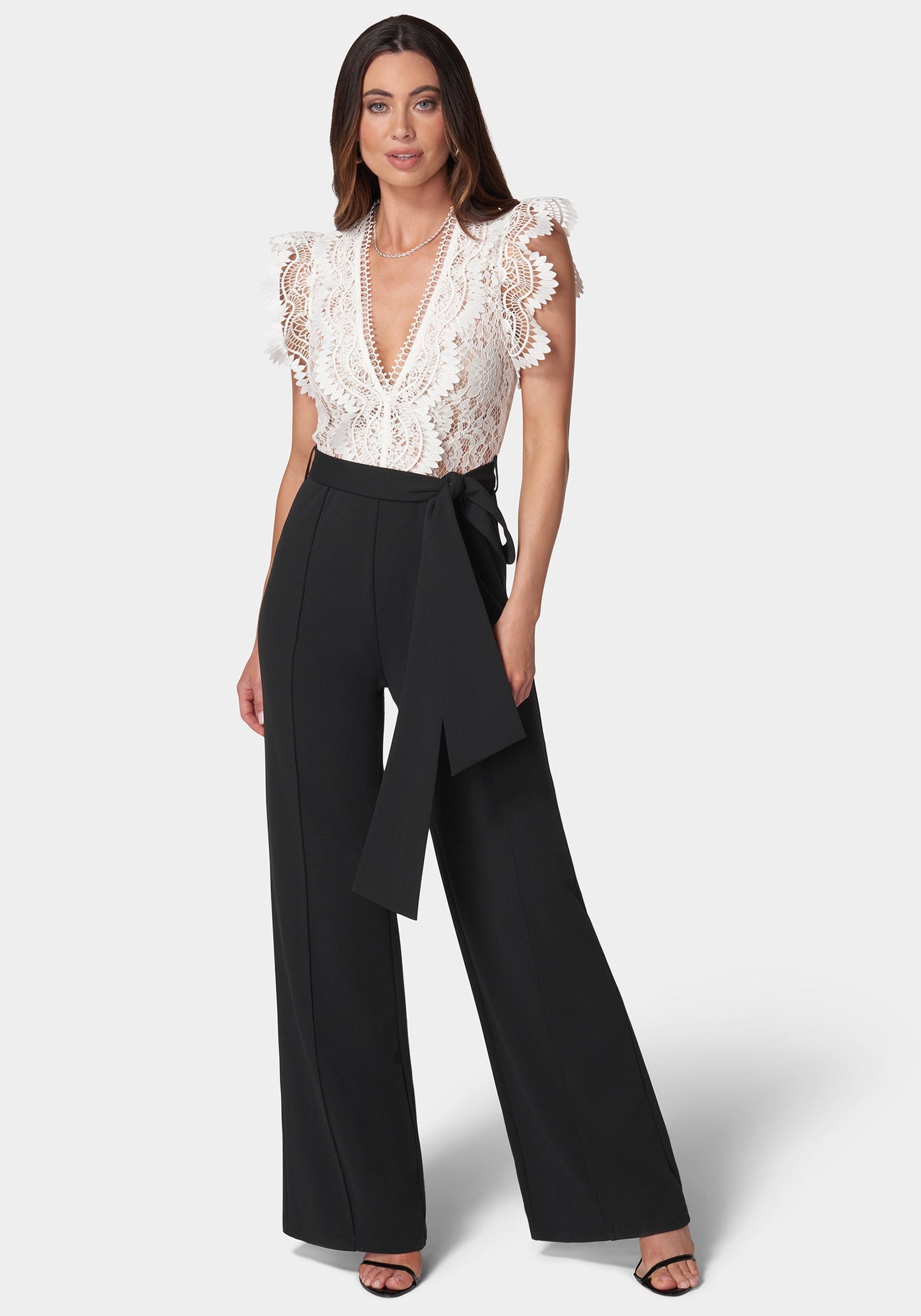 Ruffle Lace Jumpsuit