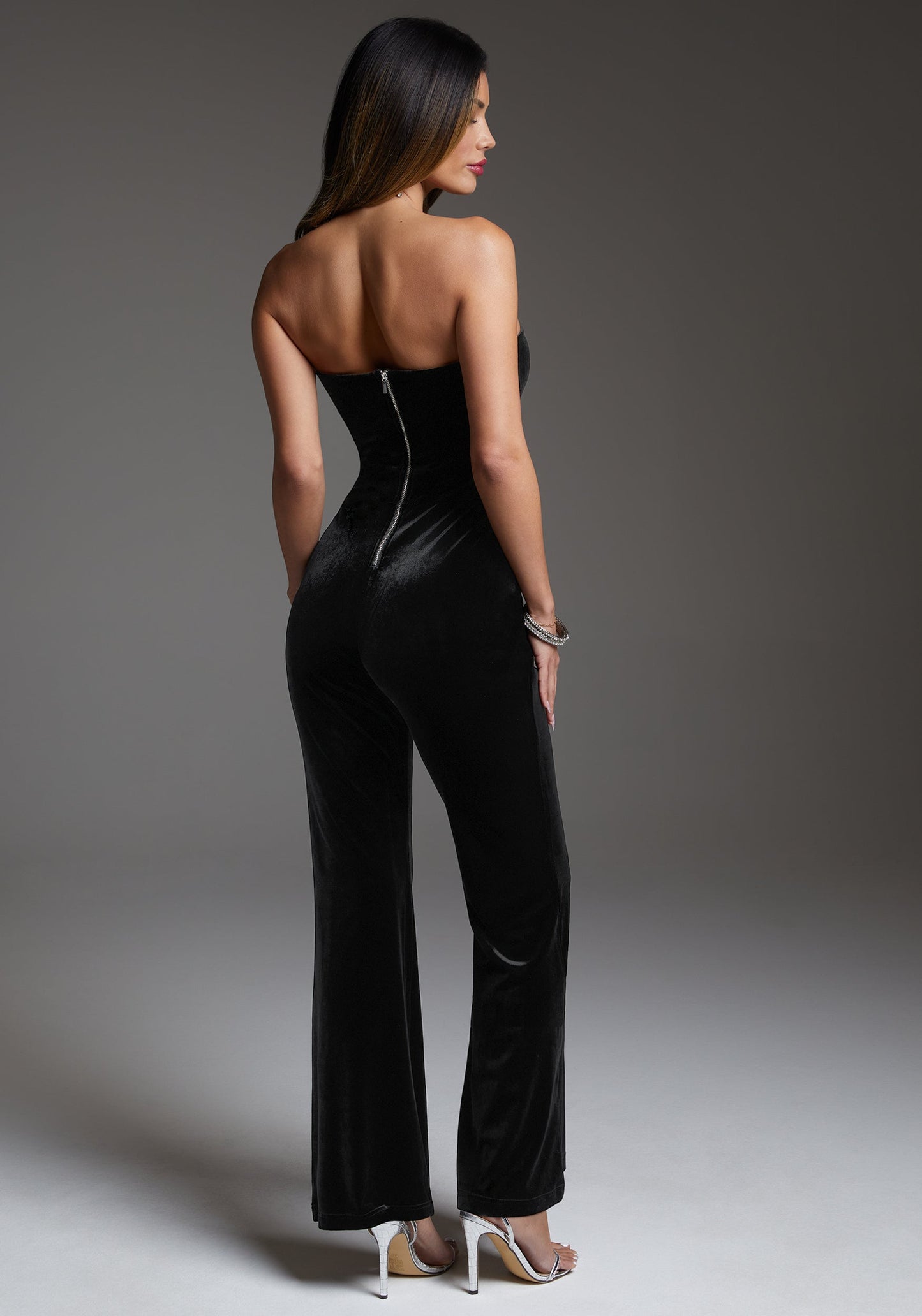 Strapless Velvet Jumpsuit