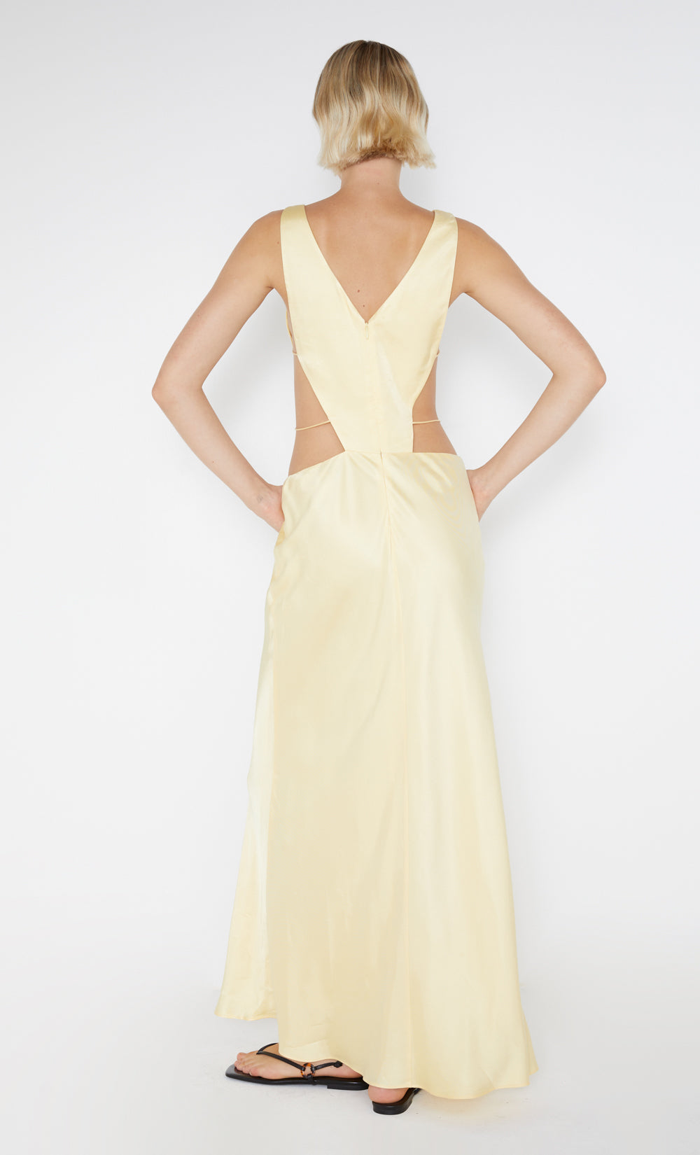 AGATHE DIAMOND DRESS - BUTTER YELLOW