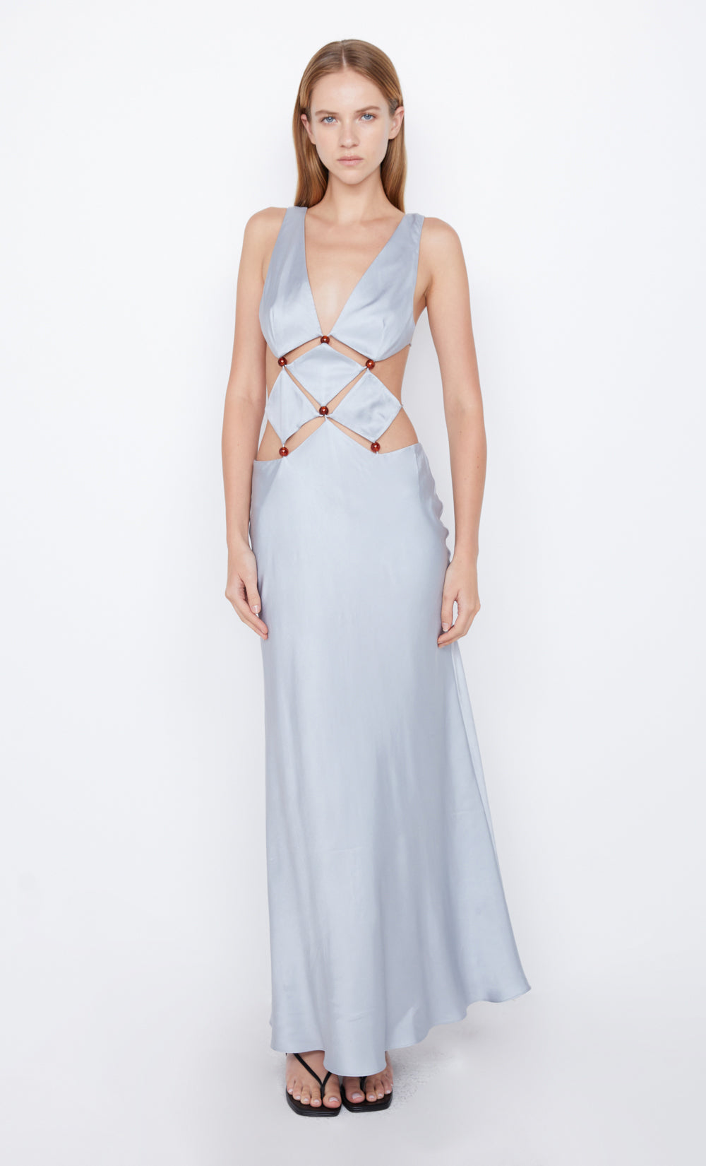 AGATHE DIAMOND DRESS - DOVE BLUE