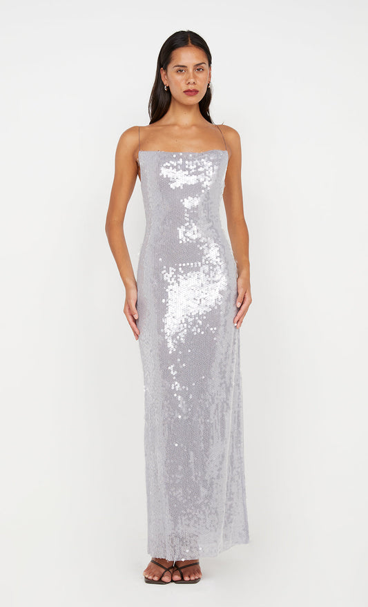 AISHYA MAXI DRESS - LILAC GREY