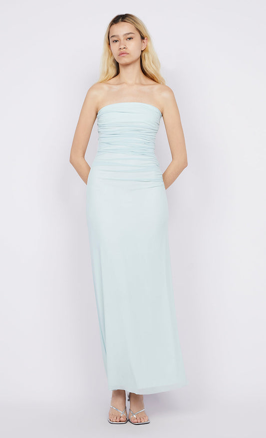 ALARA STRAPLESS DRESS - OCEAN MIST