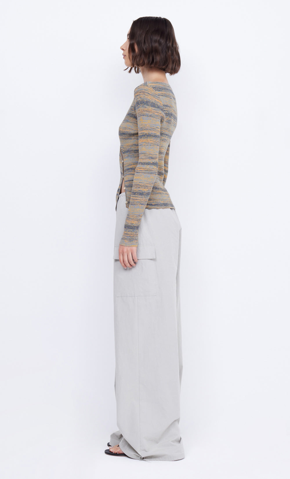 ALIENOR KEY HOLE KNIT TOP - OCEAN DUSK