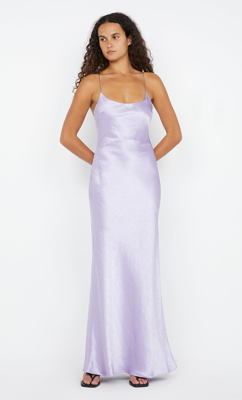 ALLEGRA TIE MAXI DRESS - LILAC