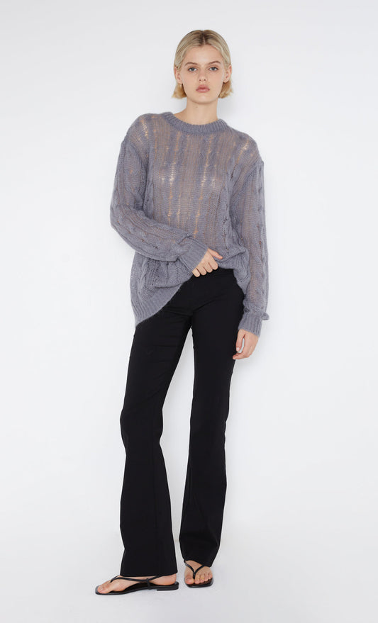 ANTOINE KNIT JUMPER - GUNMETAL