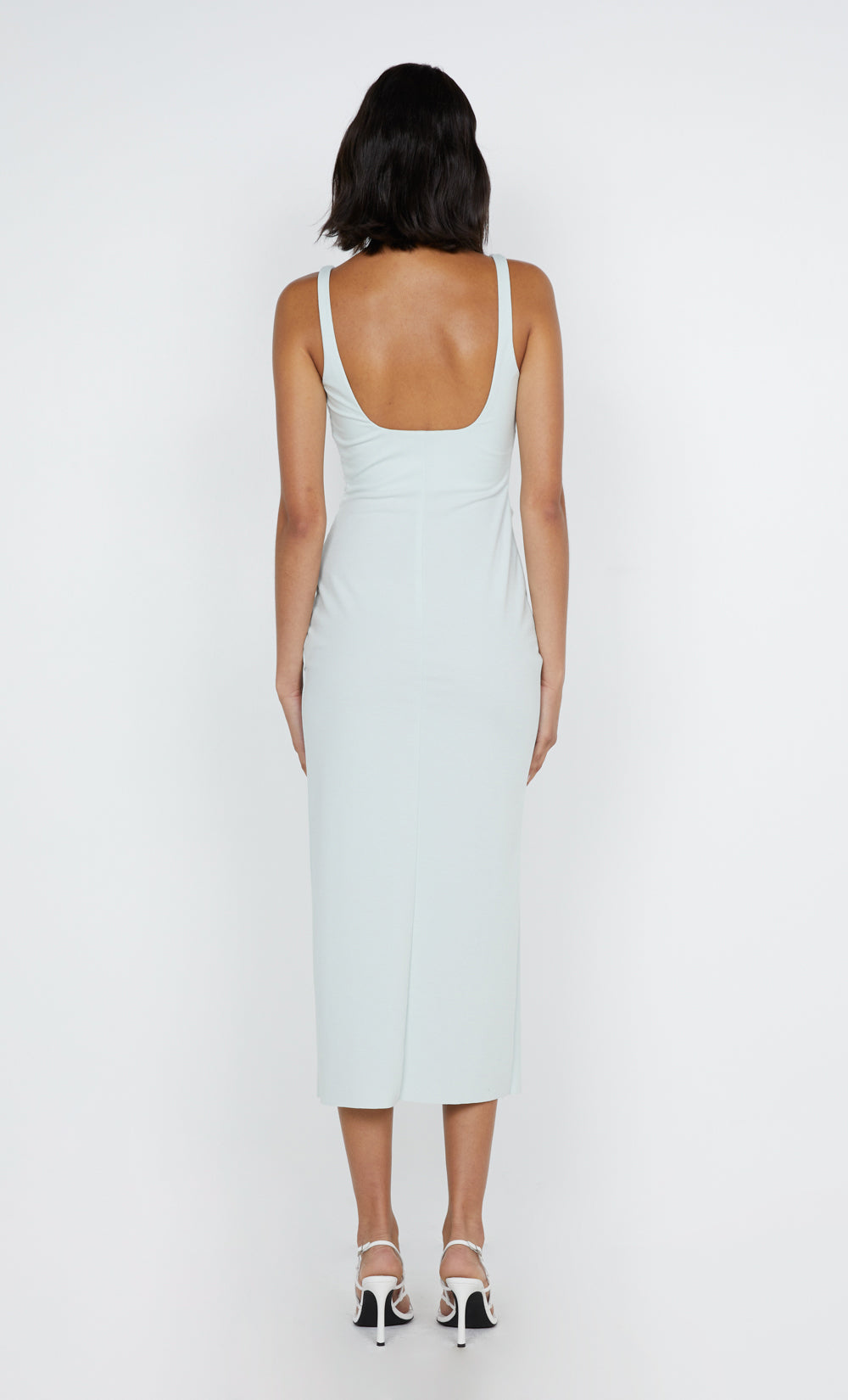 AVELINE TUCK MIDI DRESS - OCEAN MIST