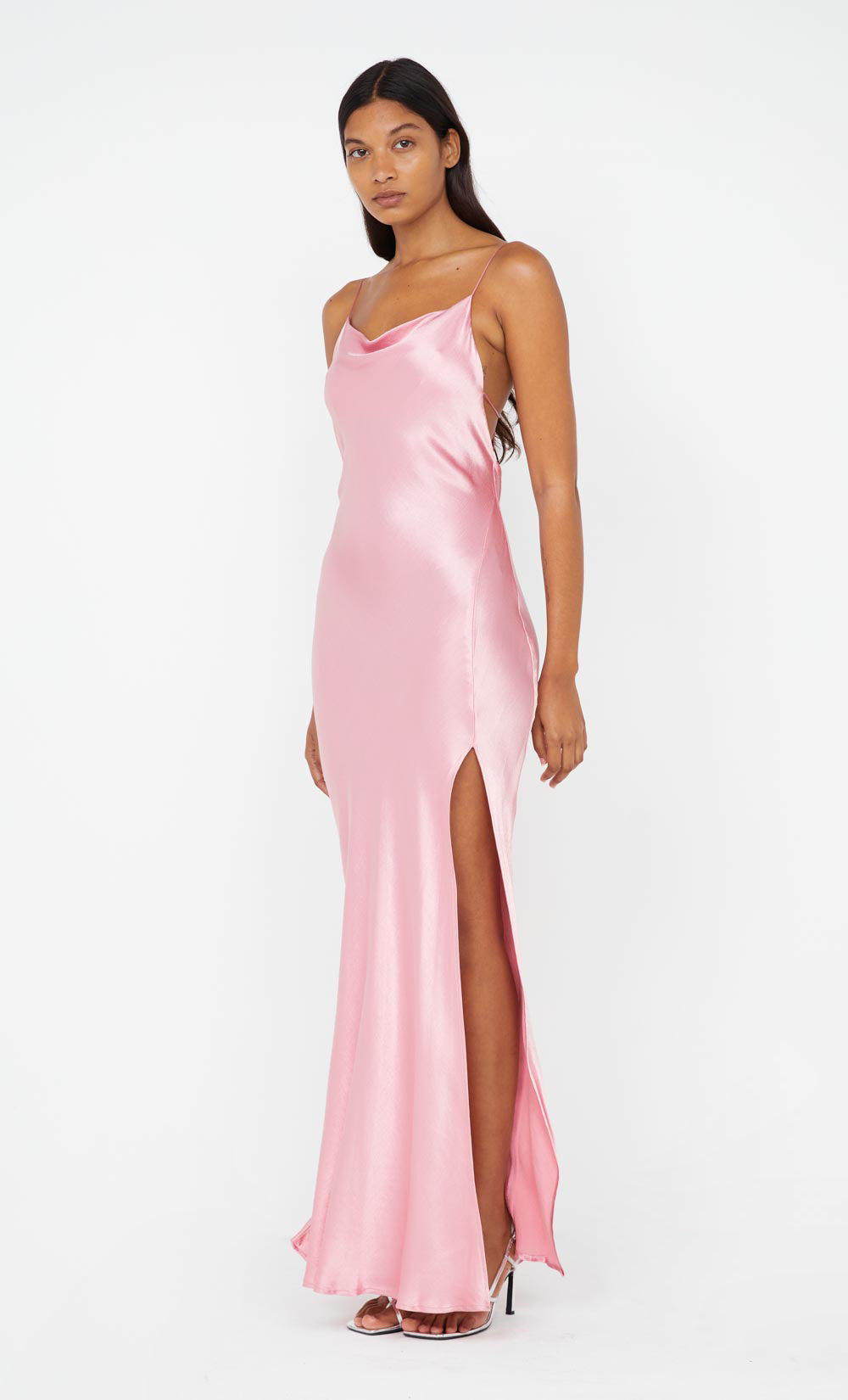 AYALA COWL MAXI DRESS - DUSTY PINK